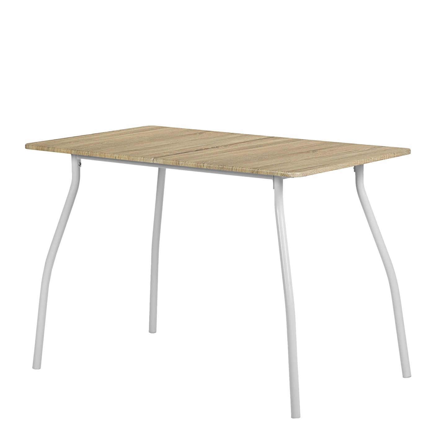 REEDER Modulaire Tafel en 4 Stoelen Set - Eik/Zwart