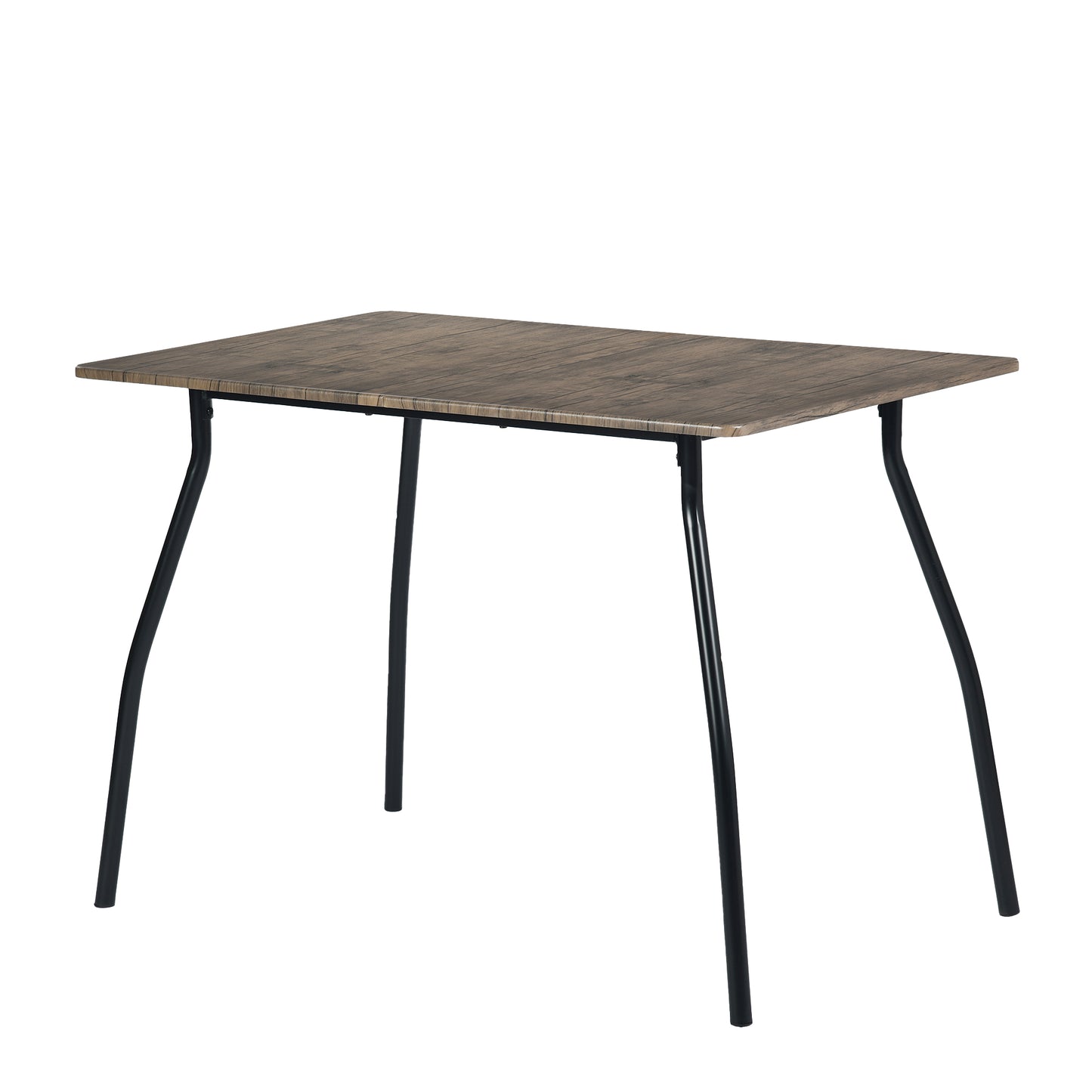 REEDER Modulaire Tafel en 4 Stoelen Set - Eik/Zwart