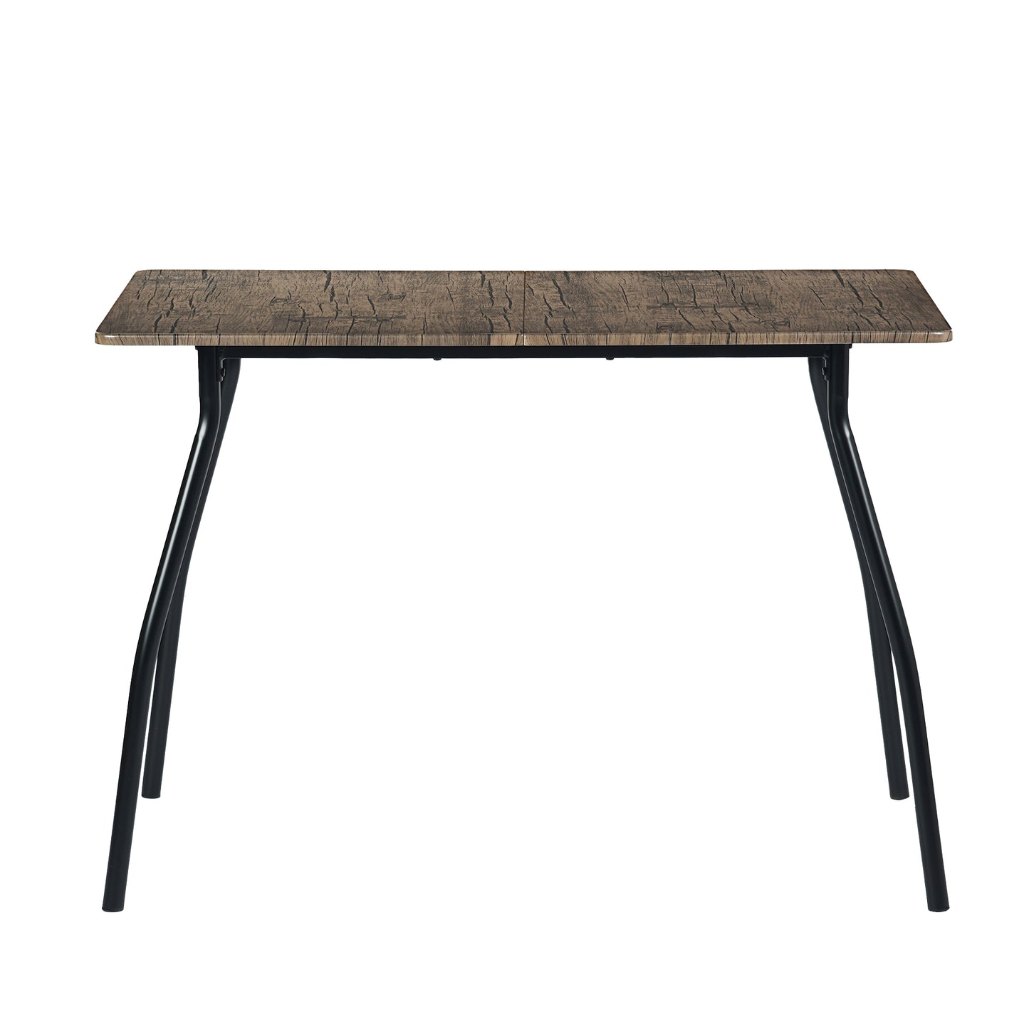 REEDER Modulaire Tafel en 4 Stoelen Set - Eik/Zwart