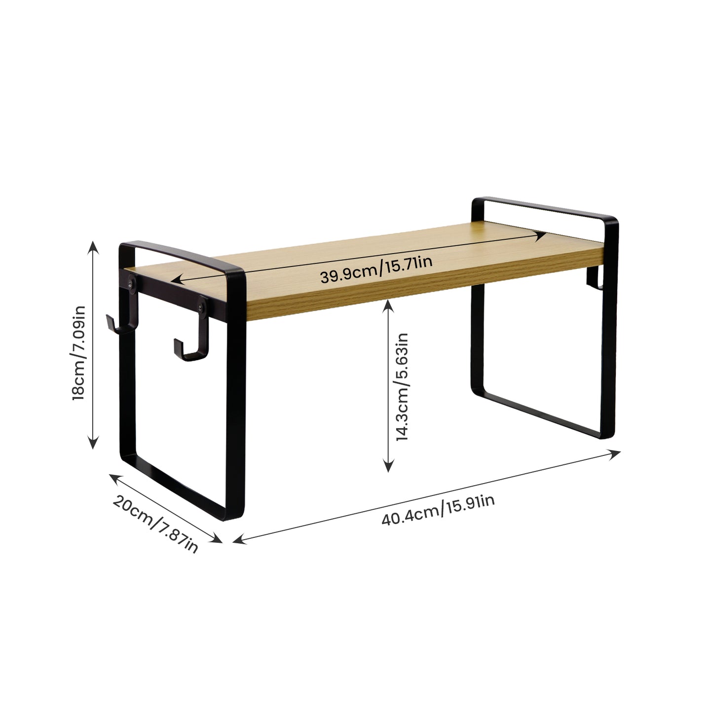 VILAS Stapelbaar Keuken Bamboe Kruidenrek 40 cm Set van 1/3/5-Vuur/Hout/Wit