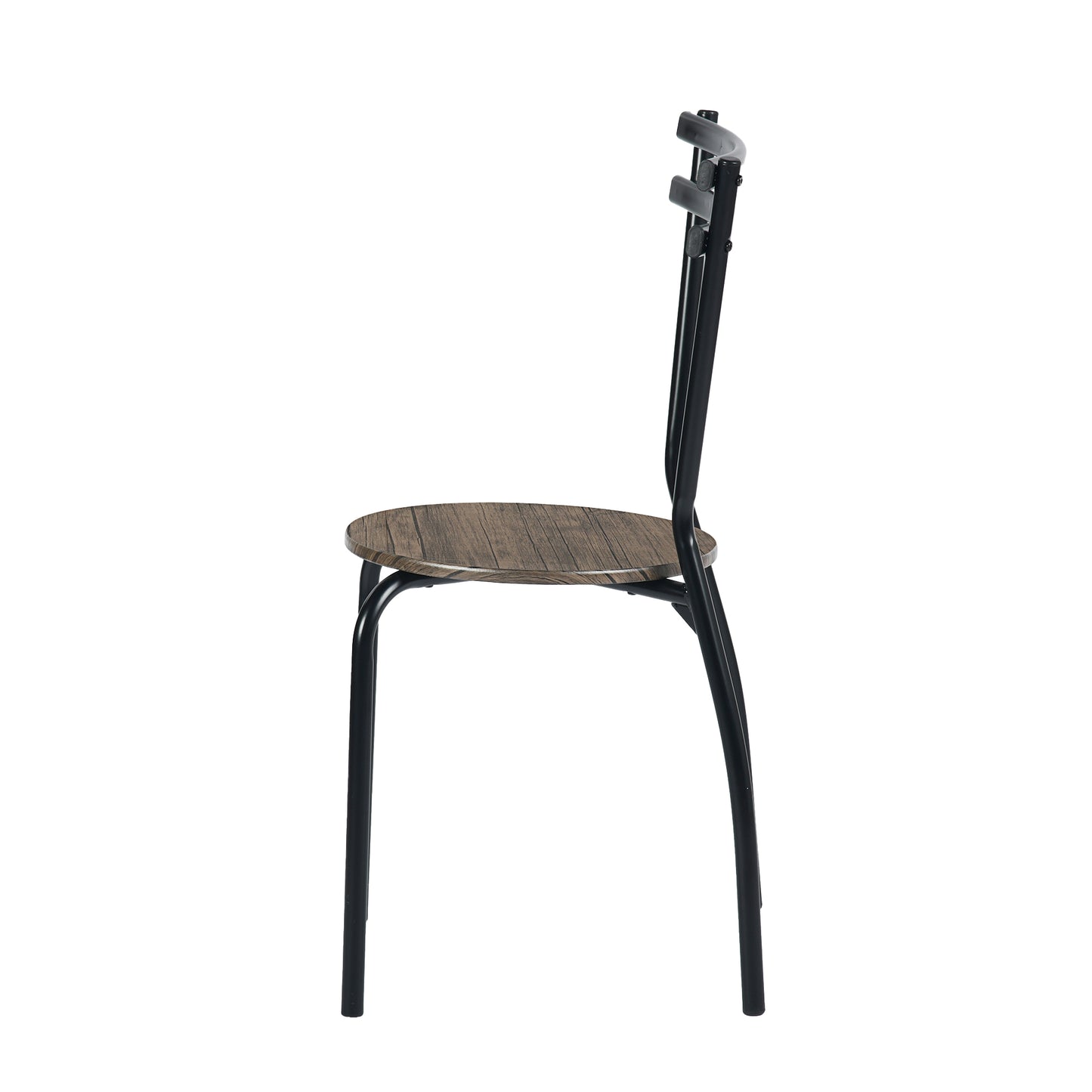 REEDER Modulaire Tafel en 4 Stoelen Set - Eik/Zwart