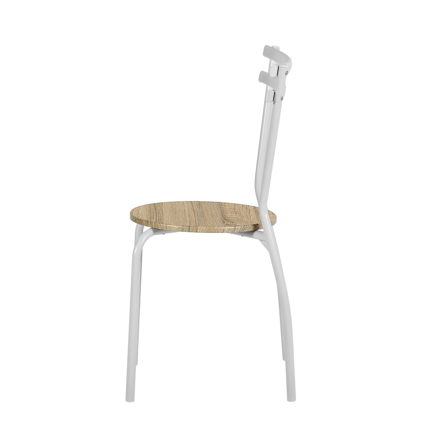 REEDER Modulaire Tafel en 4 Stoelen Set - Eik/Zwart