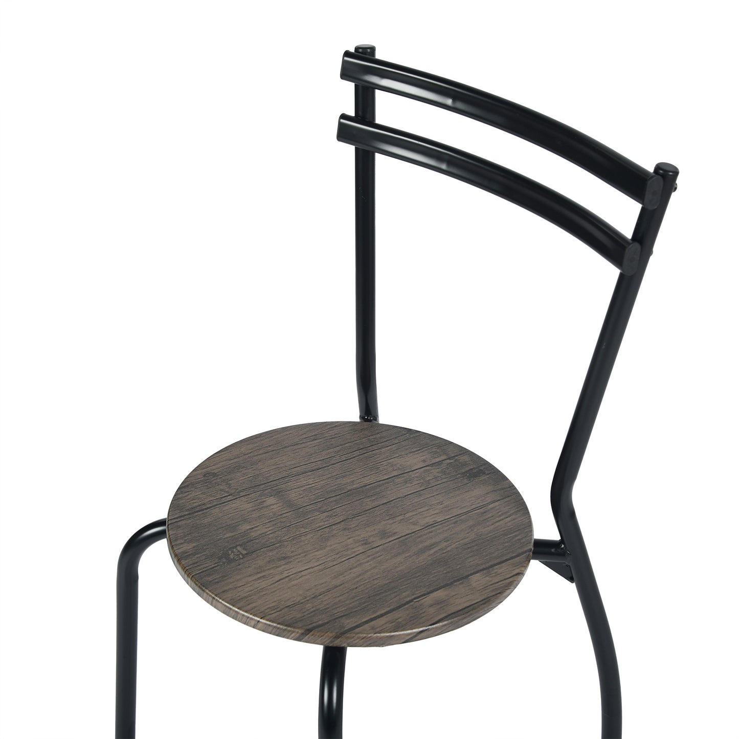 REEDER Modulaire Tafel en 4 Stoelen Set - Eik/Zwart