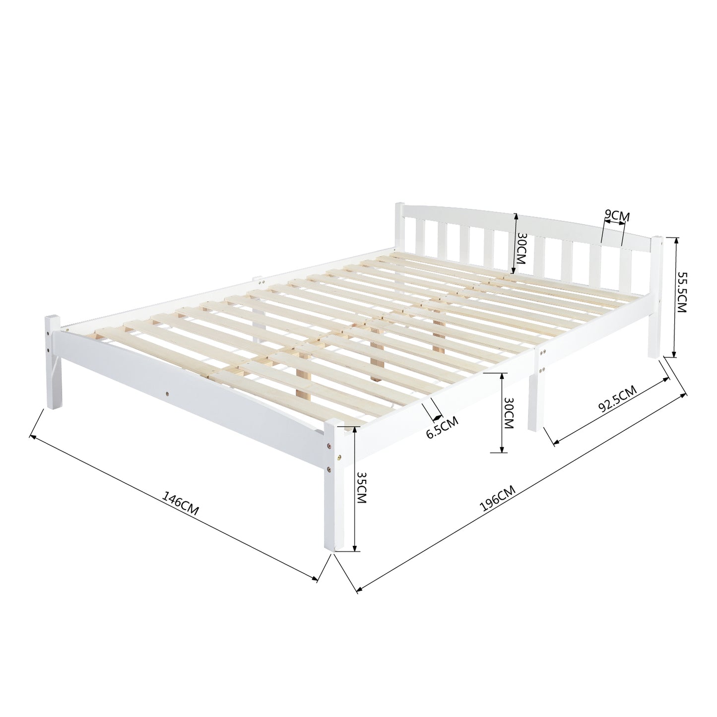 ABATE Dennenhouten Eenpersoonsbed/Tweepersoonsbed