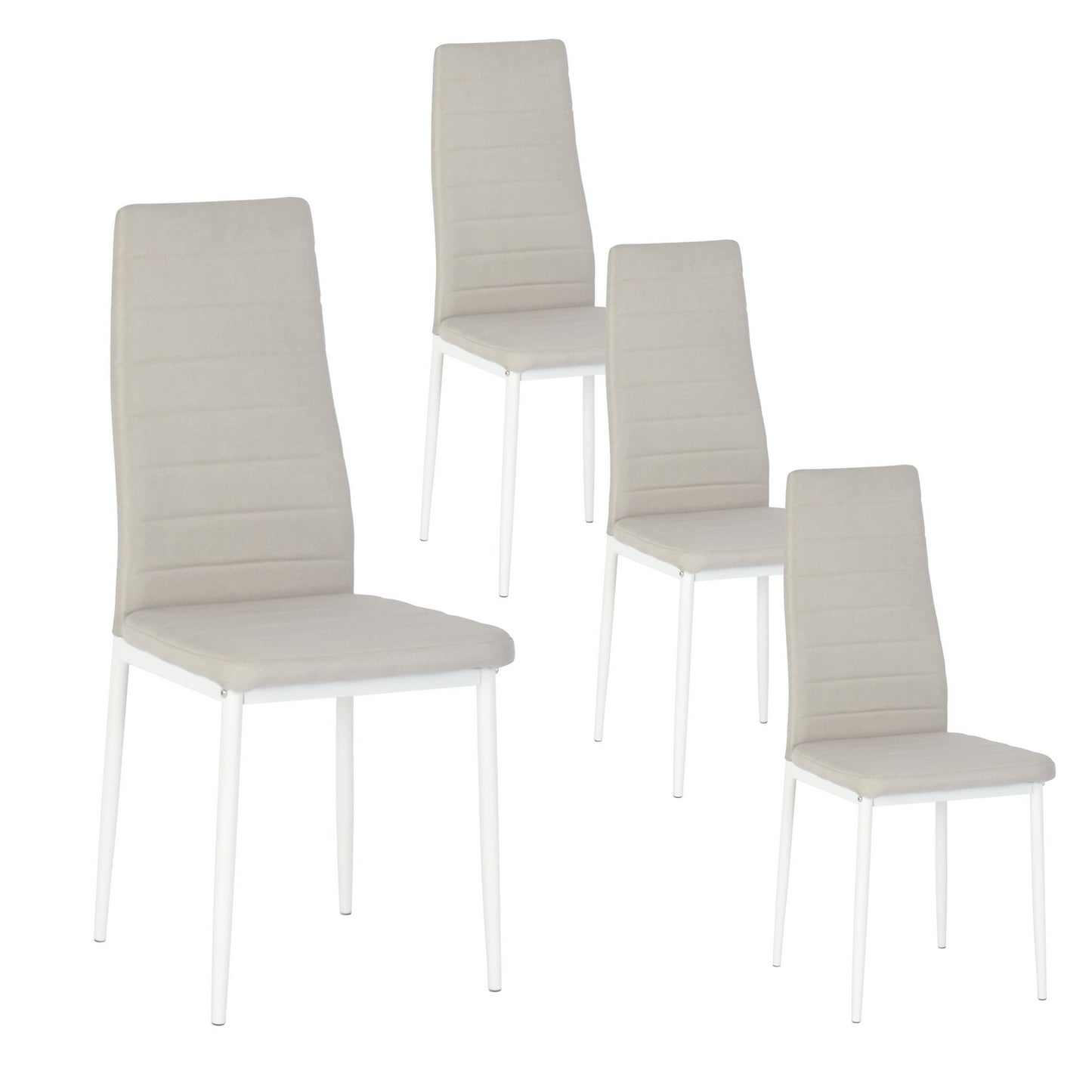 ANN Modern gestoffeerde eetkamerstoelen (set van 4/6) - Beige/Grijs/Bruin