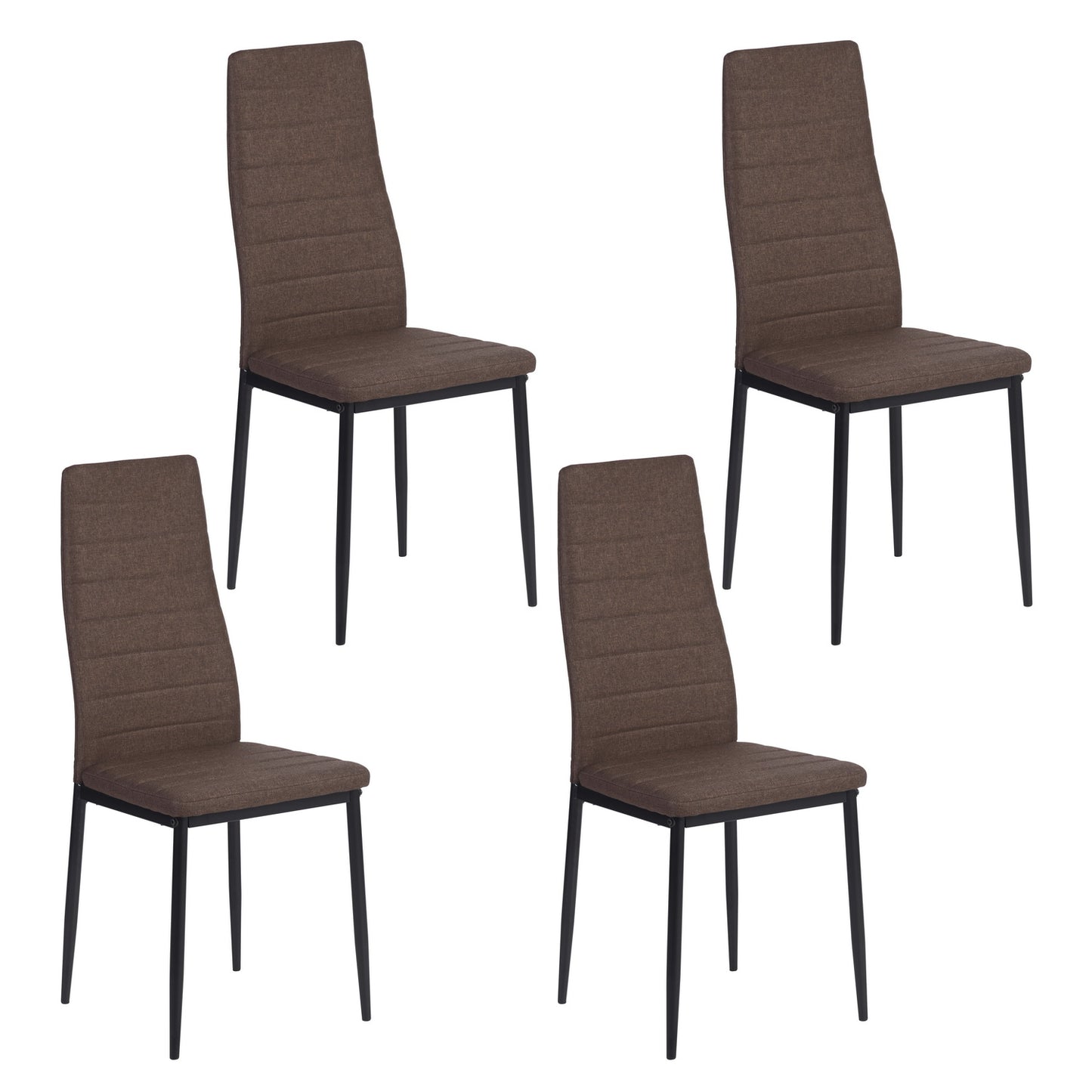 ANN Modern gestoffeerde eetkamerstoelen (set van 4/6) - Beige/Grijs/Bruin