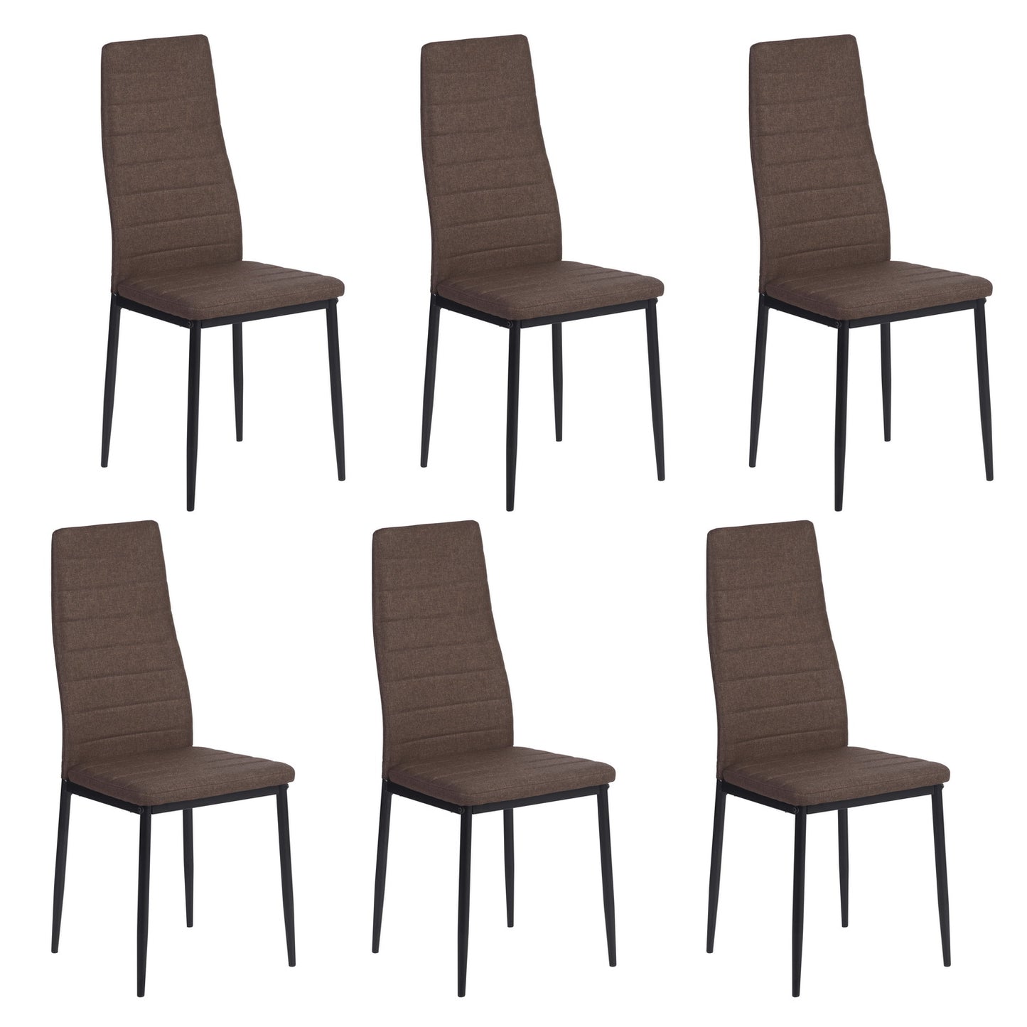 ANN Modern gestoffeerde eetkamerstoelen (set van 4/6) - Beige/Grijs/Bruin