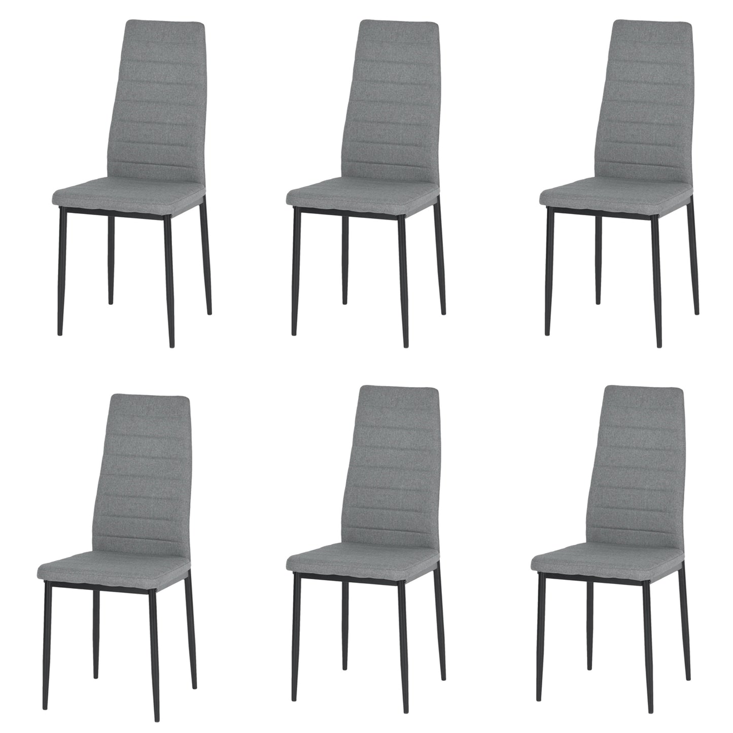 ANN Modern gestoffeerde eetkamerstoelen (set van 4/6) - Beige/Grijs/Bruin