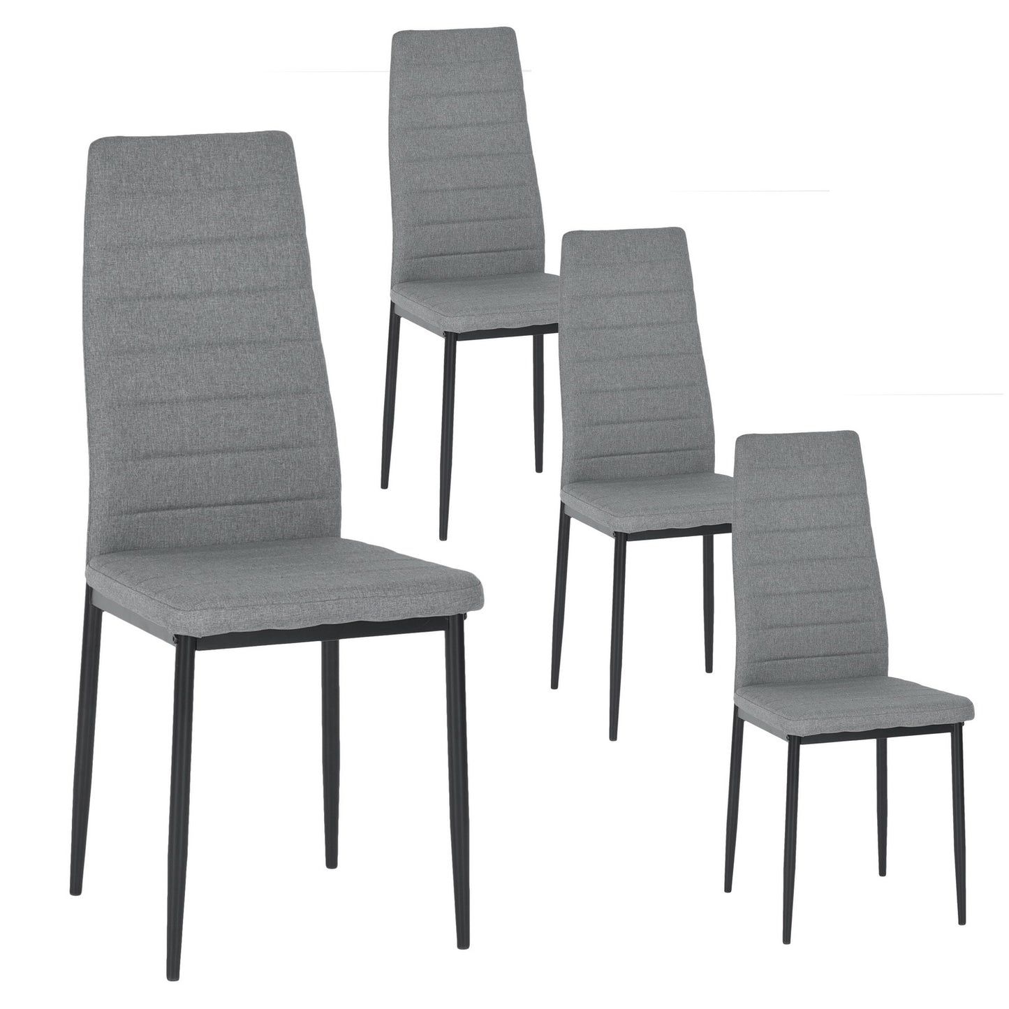 ANN Modern gestoffeerde eetkamerstoelen (set van 4/6) - Beige/Grijs/Bruin