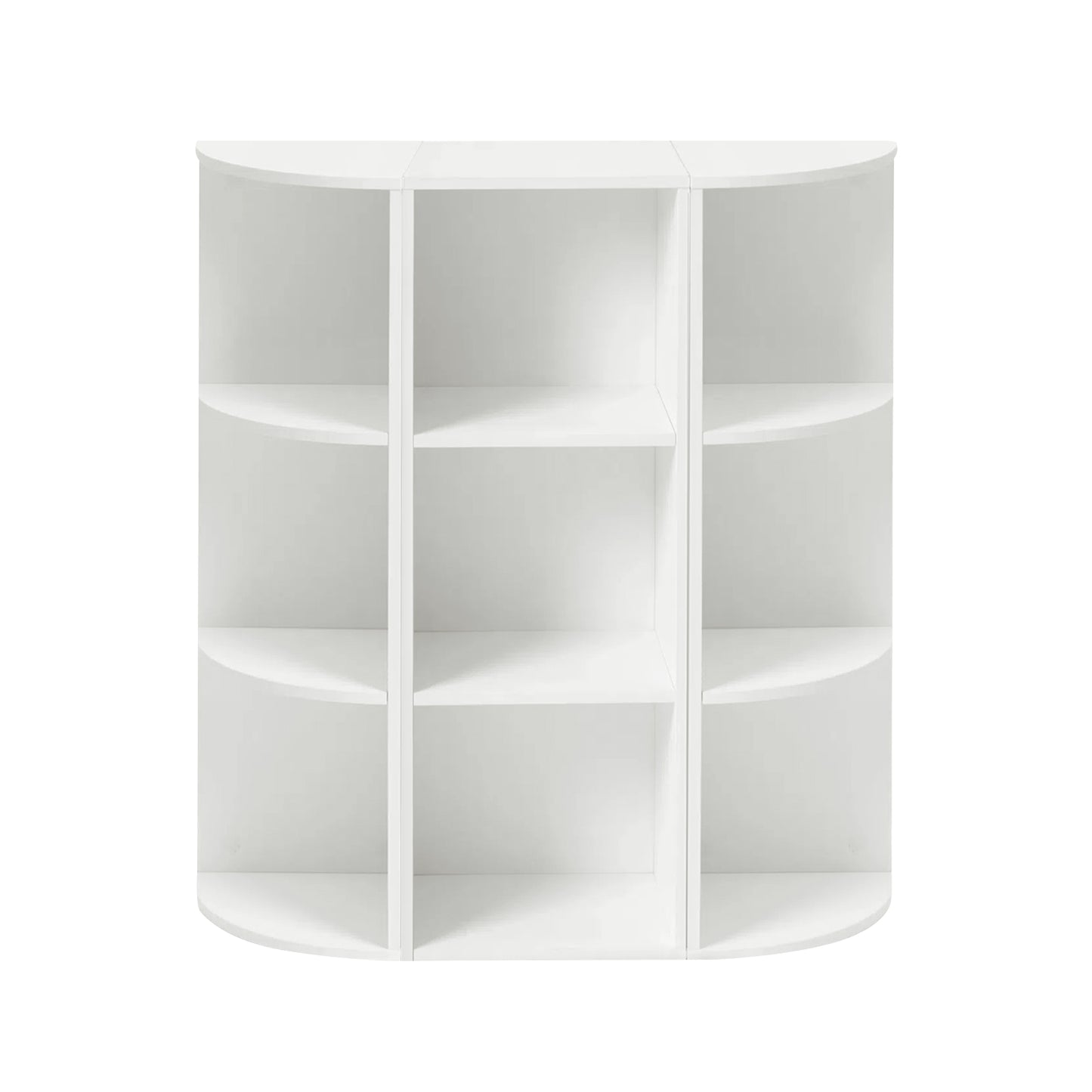 3-Laags Kleine Hoekplank, Moderne Houten Hoekboekenplank, 78 cm Hoog, Kleine Boekenkast, wit, BAYARD