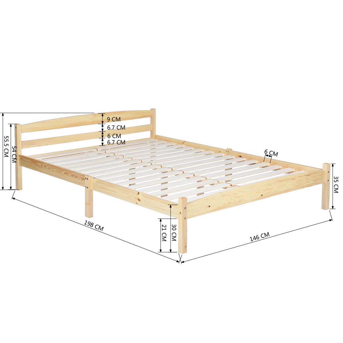 BIGLIA Houten Een-/Tweepersoonsbed