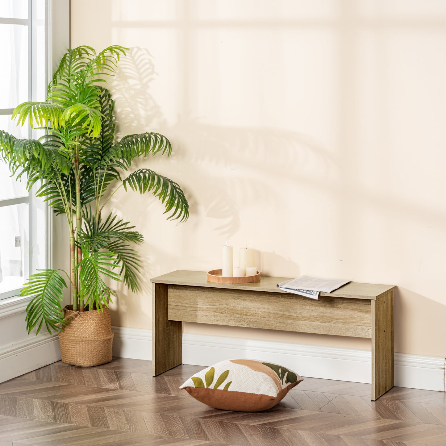 Eetkamerbank lang met 110cm set van 2 - OAK Kleur-CREWE