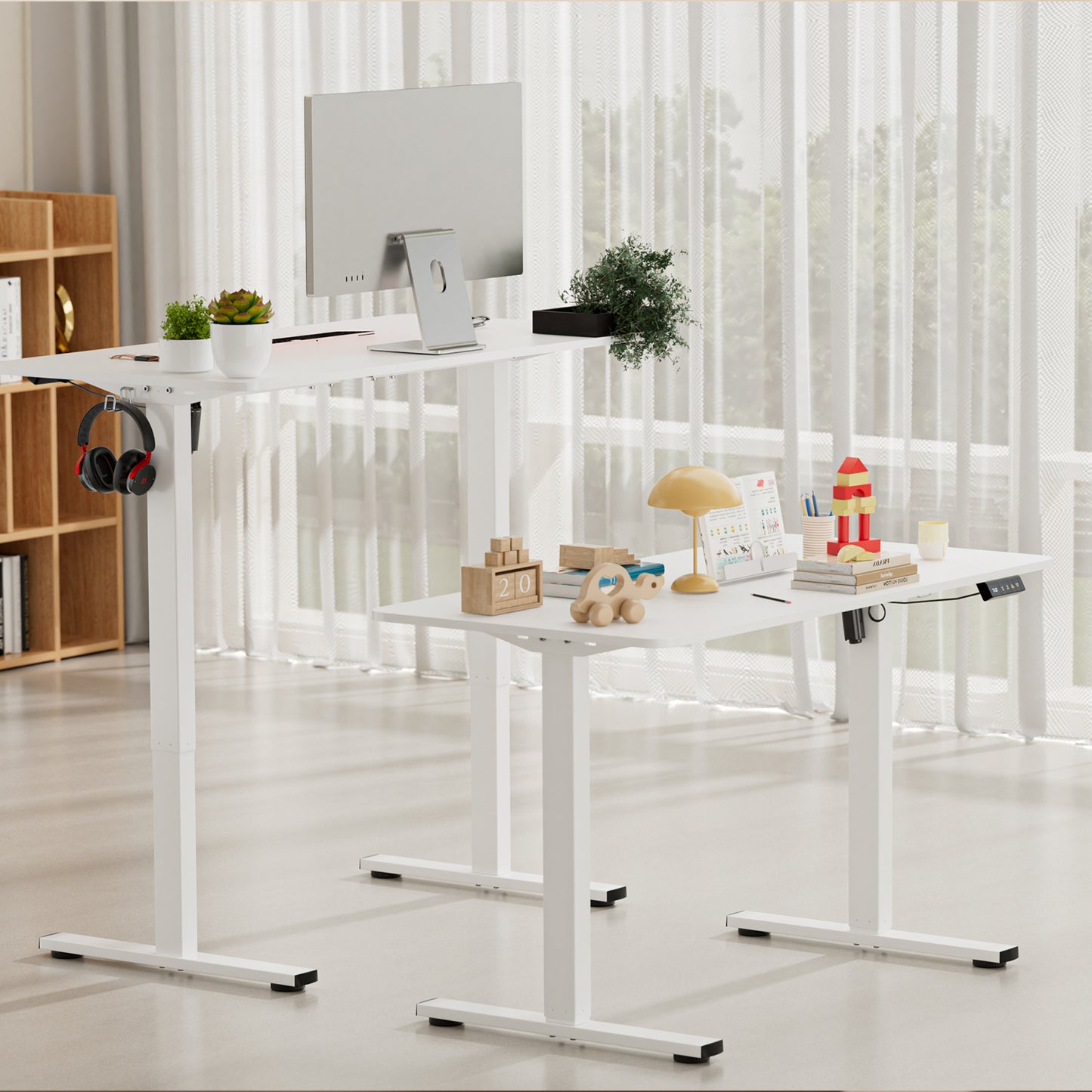 Elektrisch Verstelbare Bureau Wit 120 x 60 cm - DREXEL
