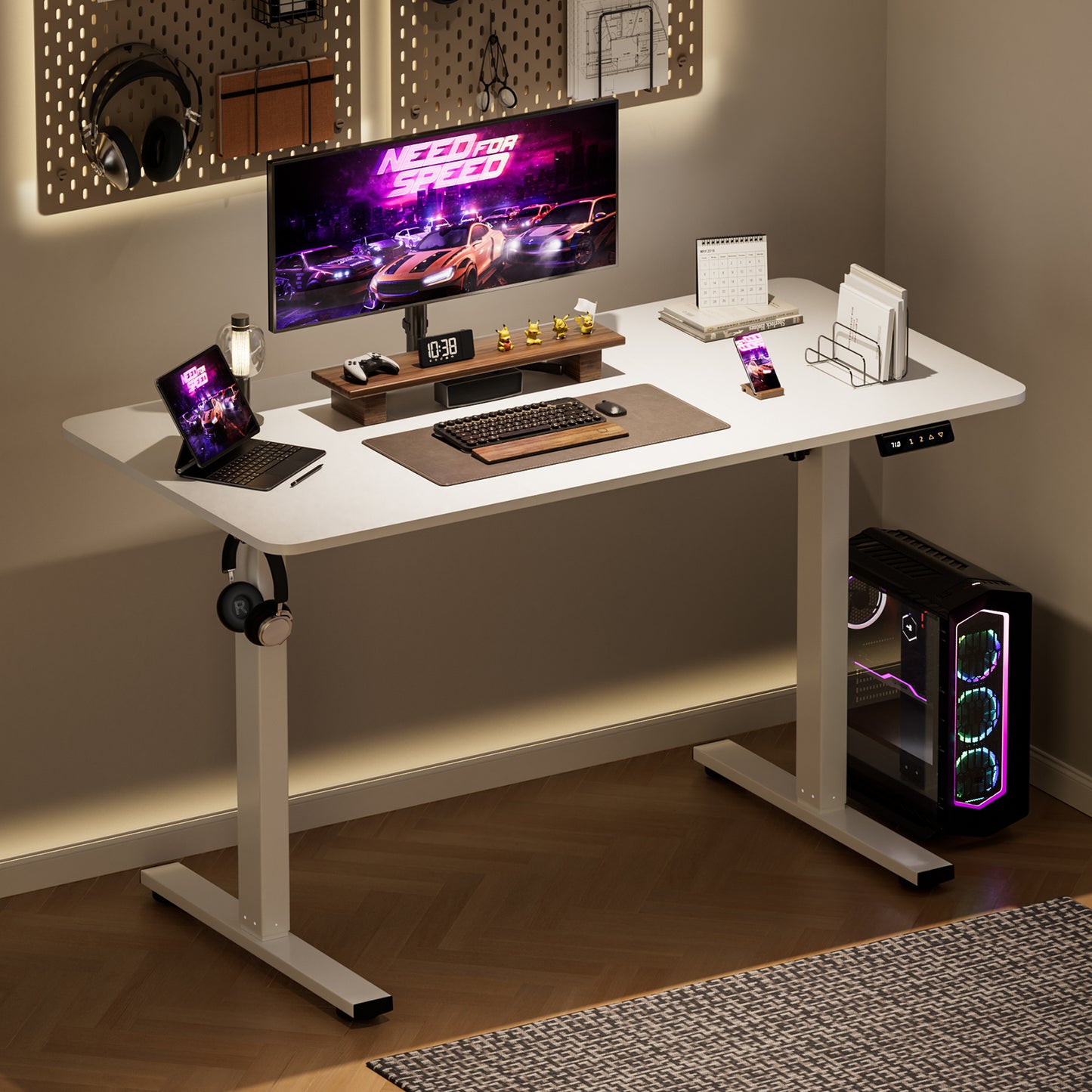 Elektrisch Verstelbare Bureau Wit 120 x 60 cm - DREXEL
