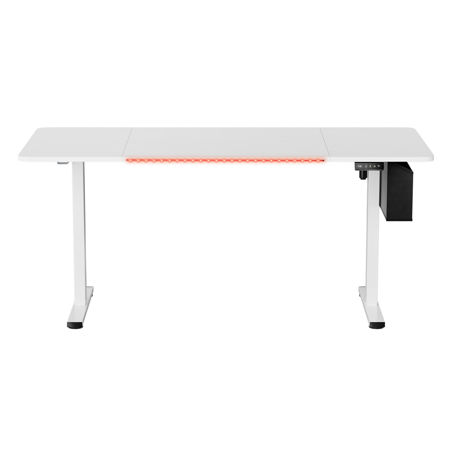 Elektrisch in hoogte verstelbaar bureau 160 x 75 cm, wit- DUMONT