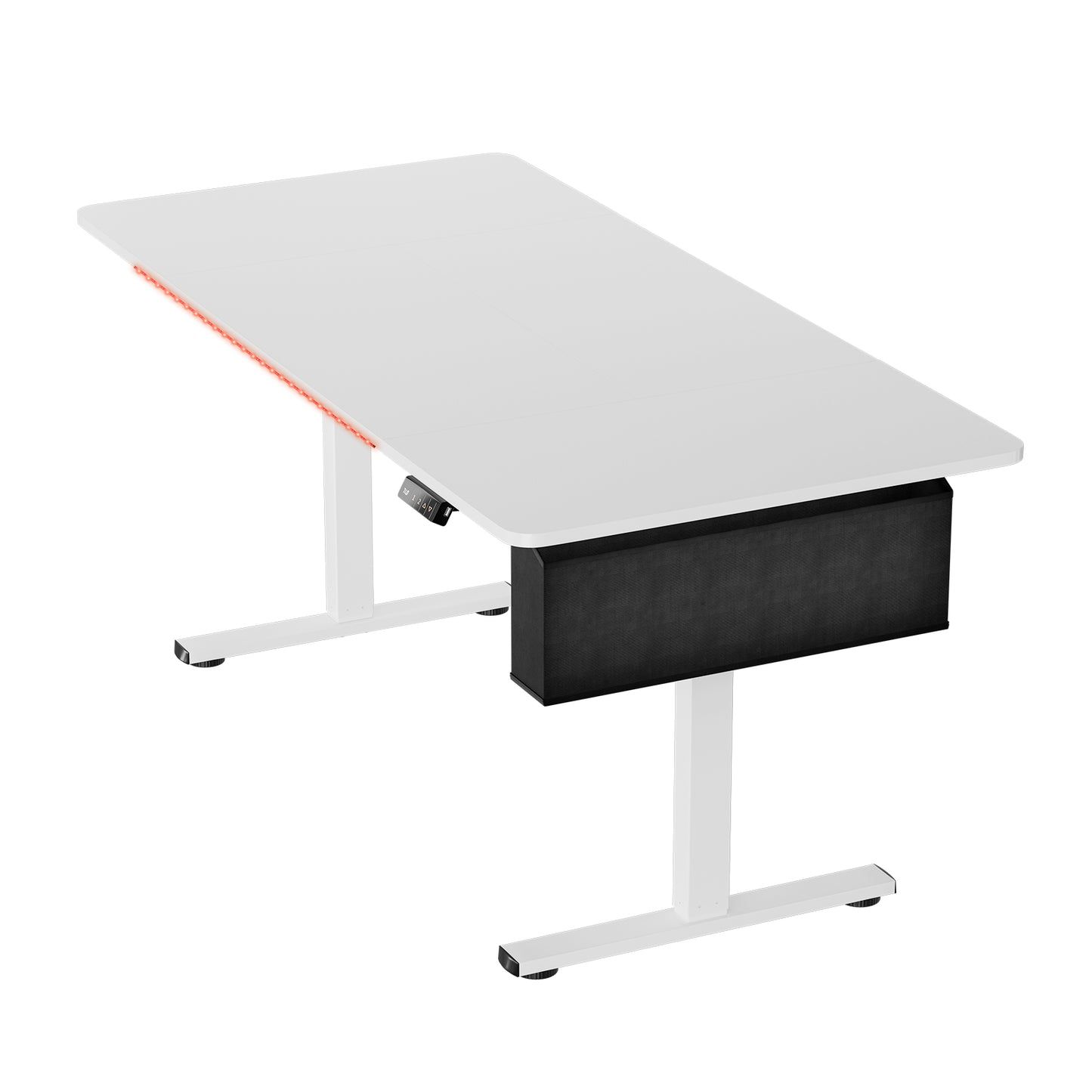 Elektrisch in hoogte verstelbaar bureau 160 x 75 cm, wit- DUMONT