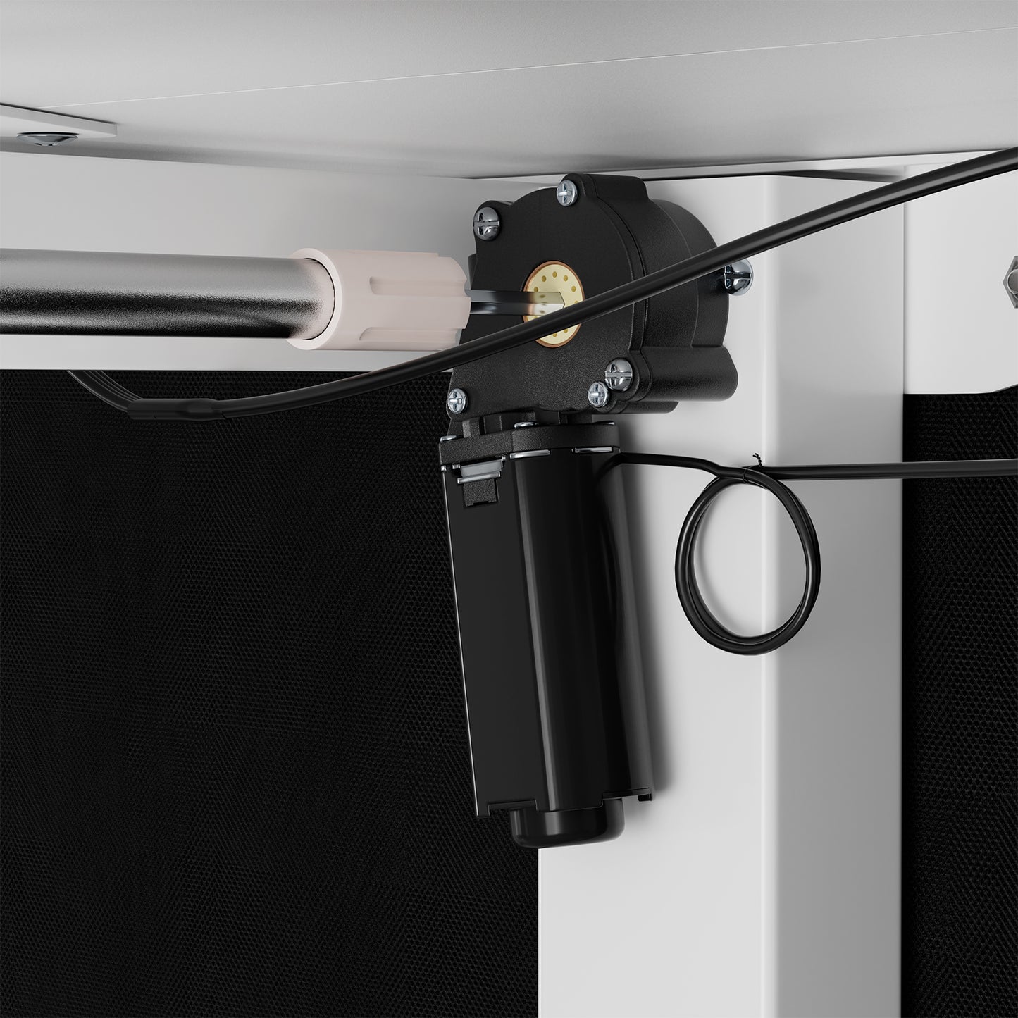 Elektrisch in hoogte verstelbaar bureau 160 x 75 cm, wit- DUMONT