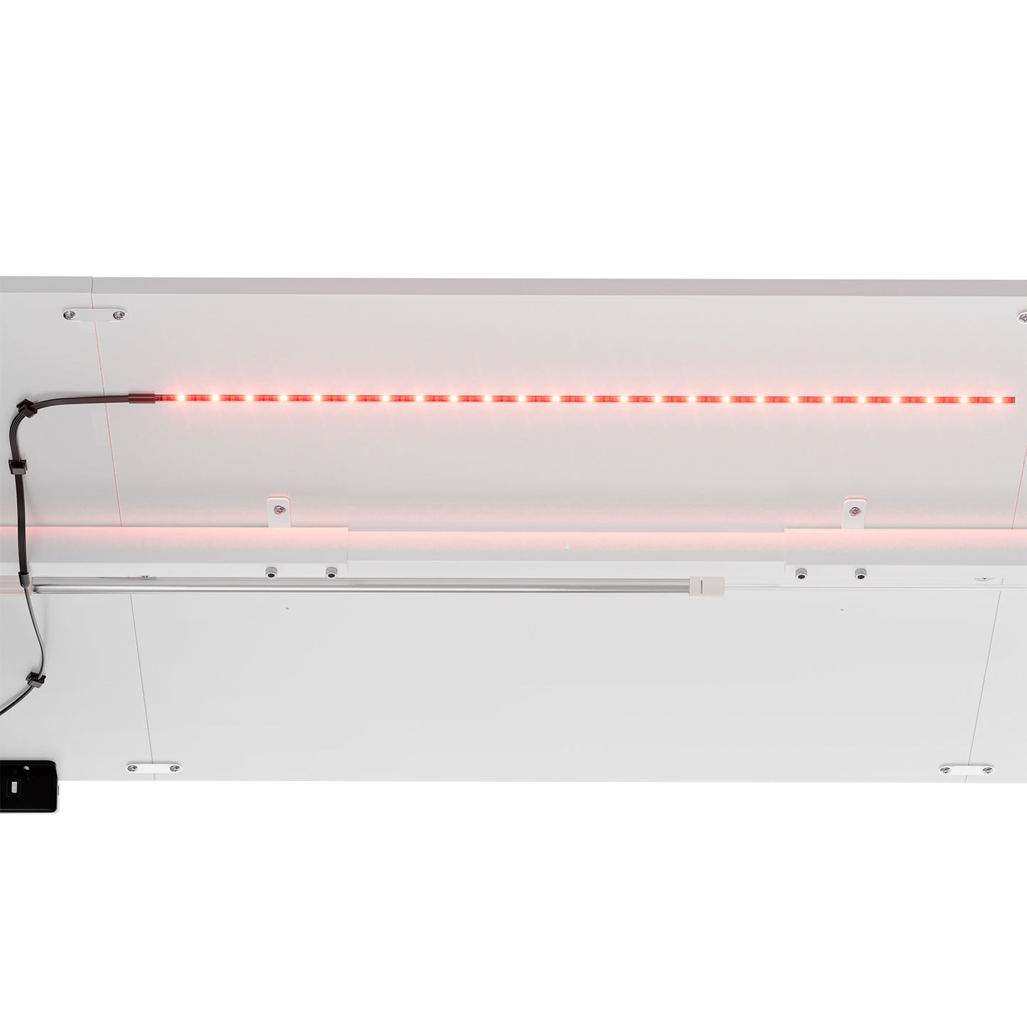 Elektrisch in hoogte verstelbaar bureau 160 x 75 cm, wit- DUMONT