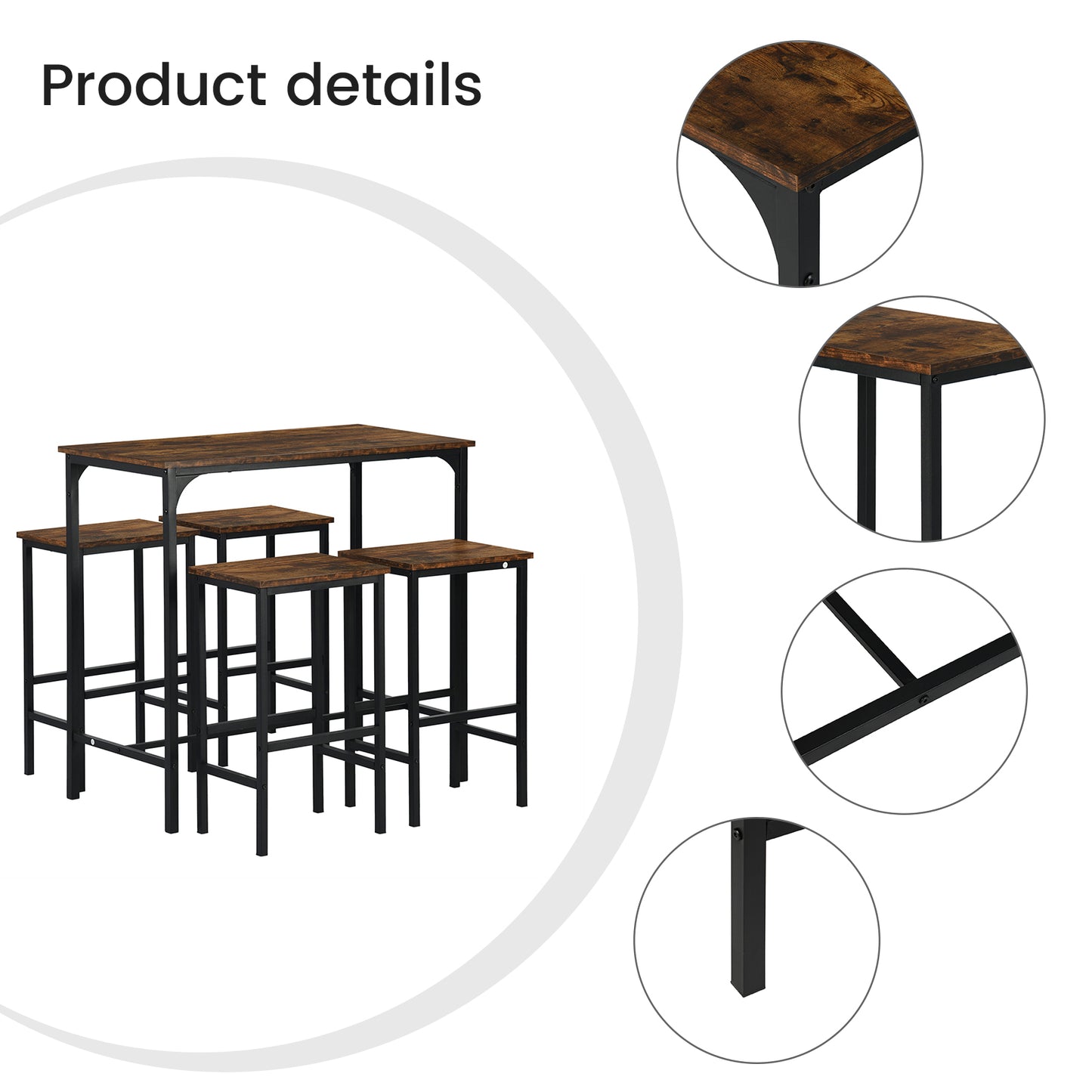 FAIRMAN Retro Barset voor 4 personen - Vuurpatroon
