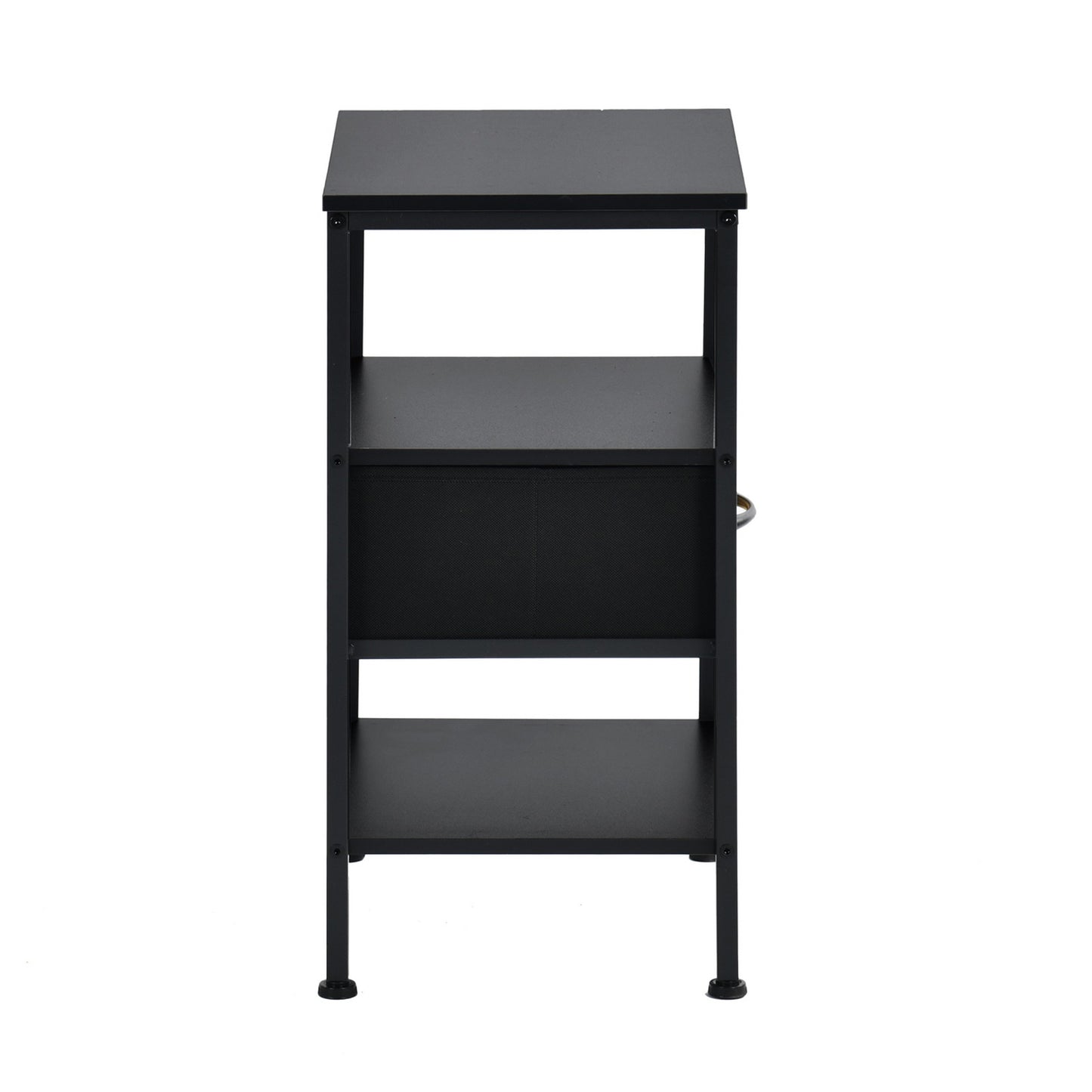 Woonkamer bijzettafel 40cm met ijzeren poten-zwart-ELTON