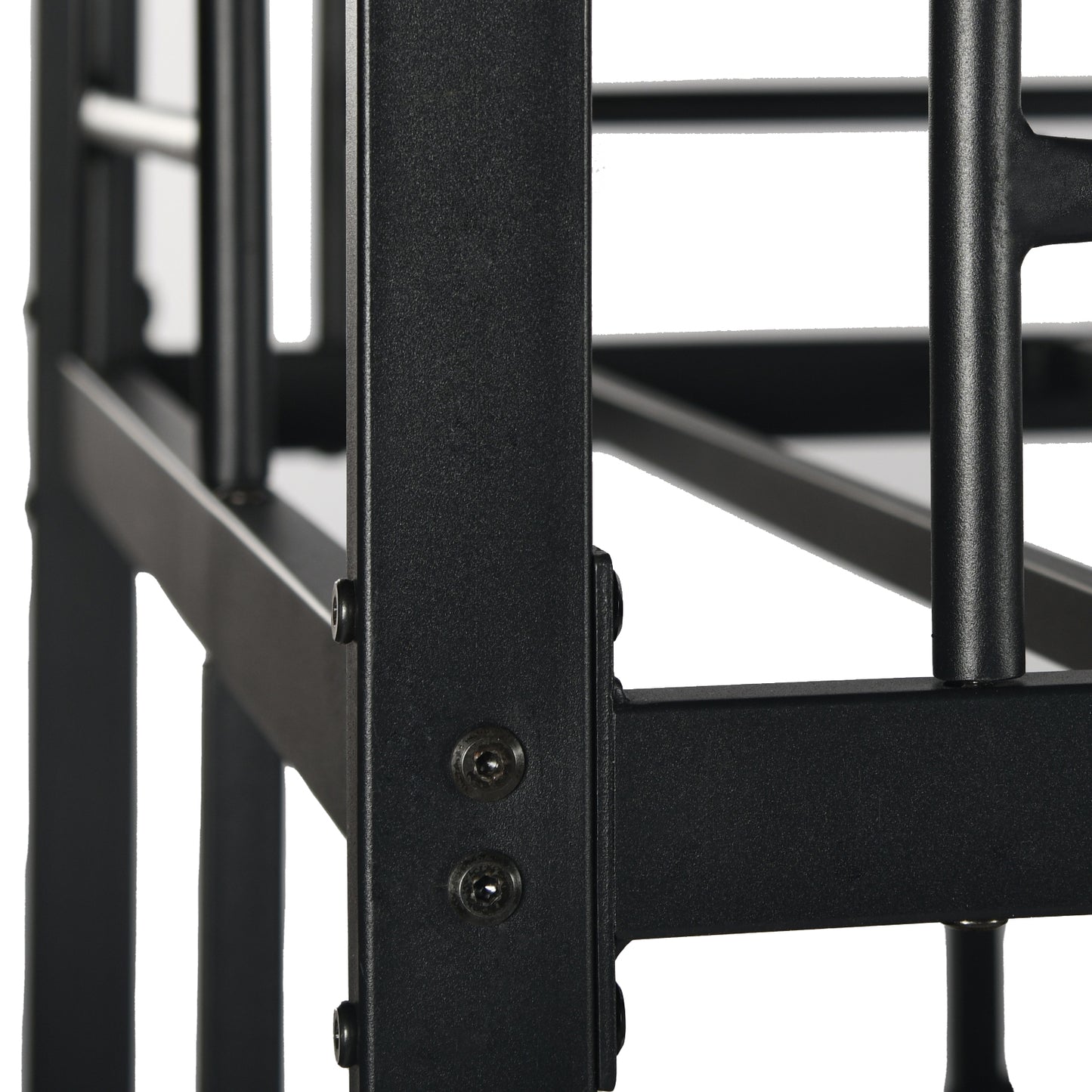 Twin Loft Bed met Bureau en Boekenplank - Zwart - ESOFEA