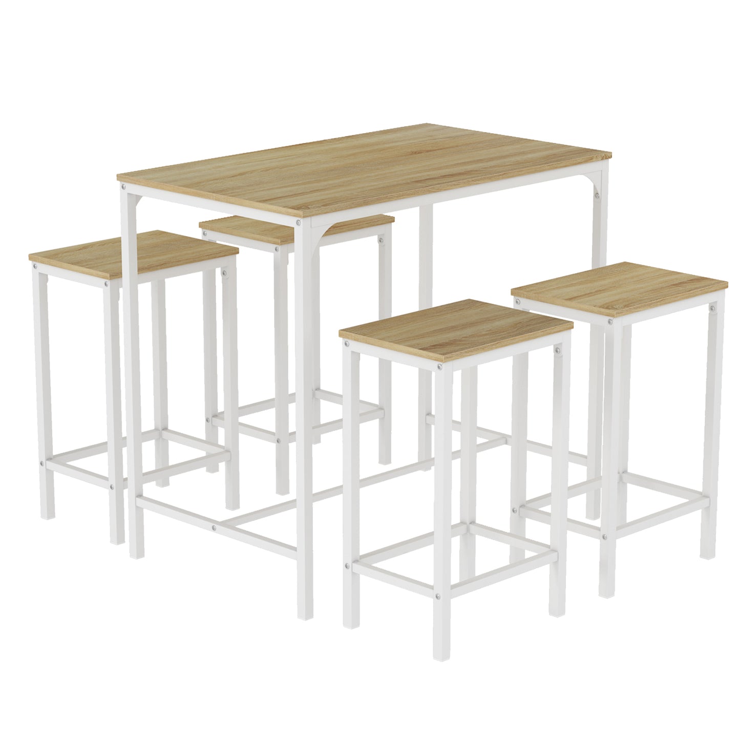 FAIRMAN Retro barset voor 4 personen - Witte EIKEN nerf
