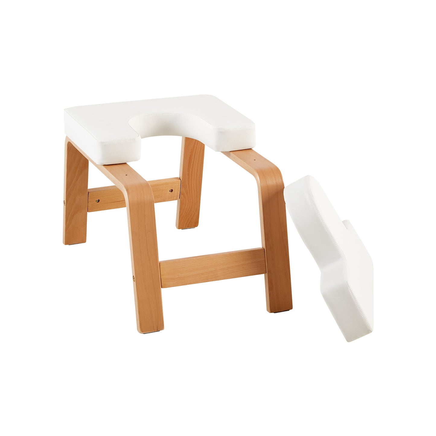 FIFE Bentwood Yoga Hoofdstand Bank - Wit