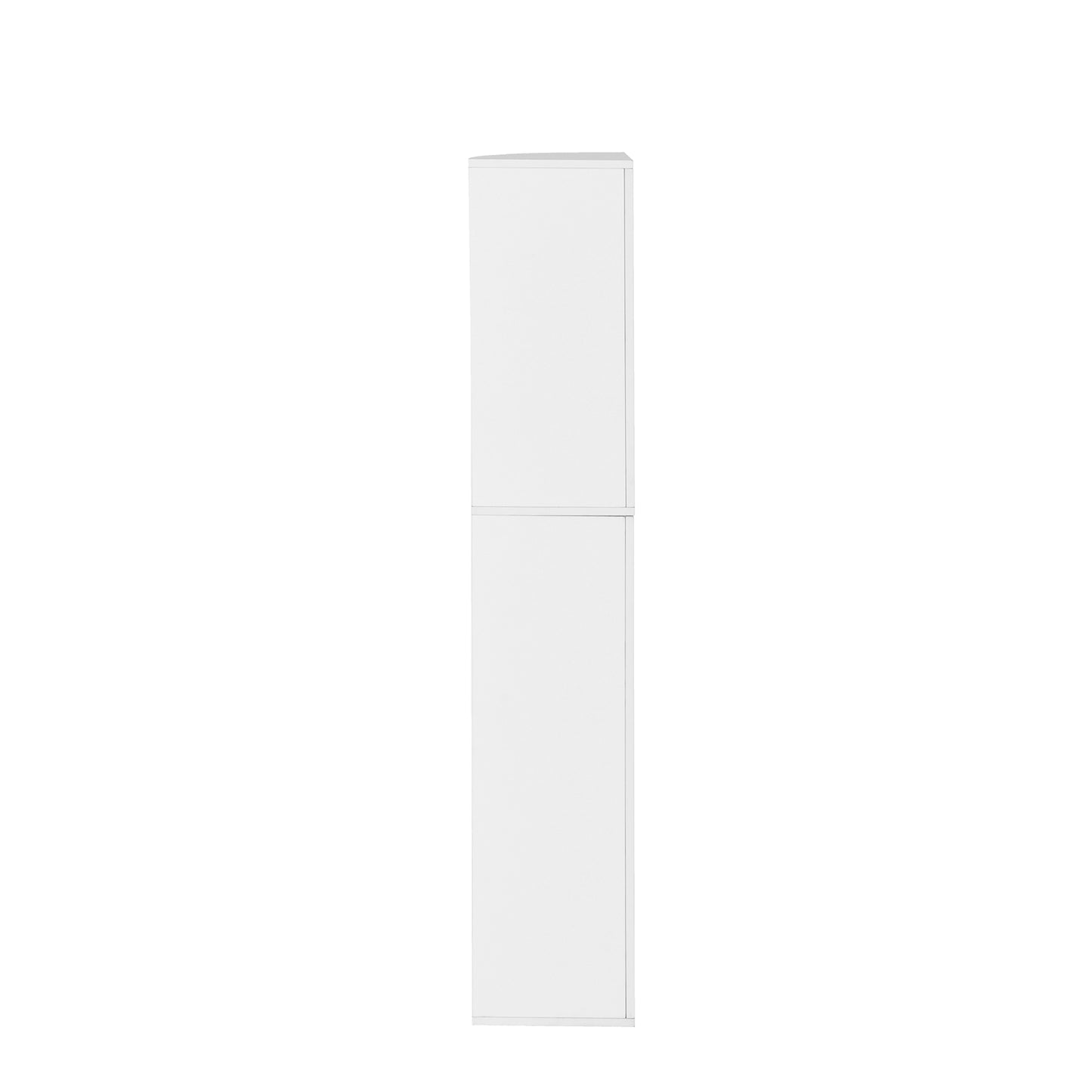 Witte hoekplank met 5 niveaus, waaiervormig ontwerp, moderne kleine boekenkast 130 cm - HOBART