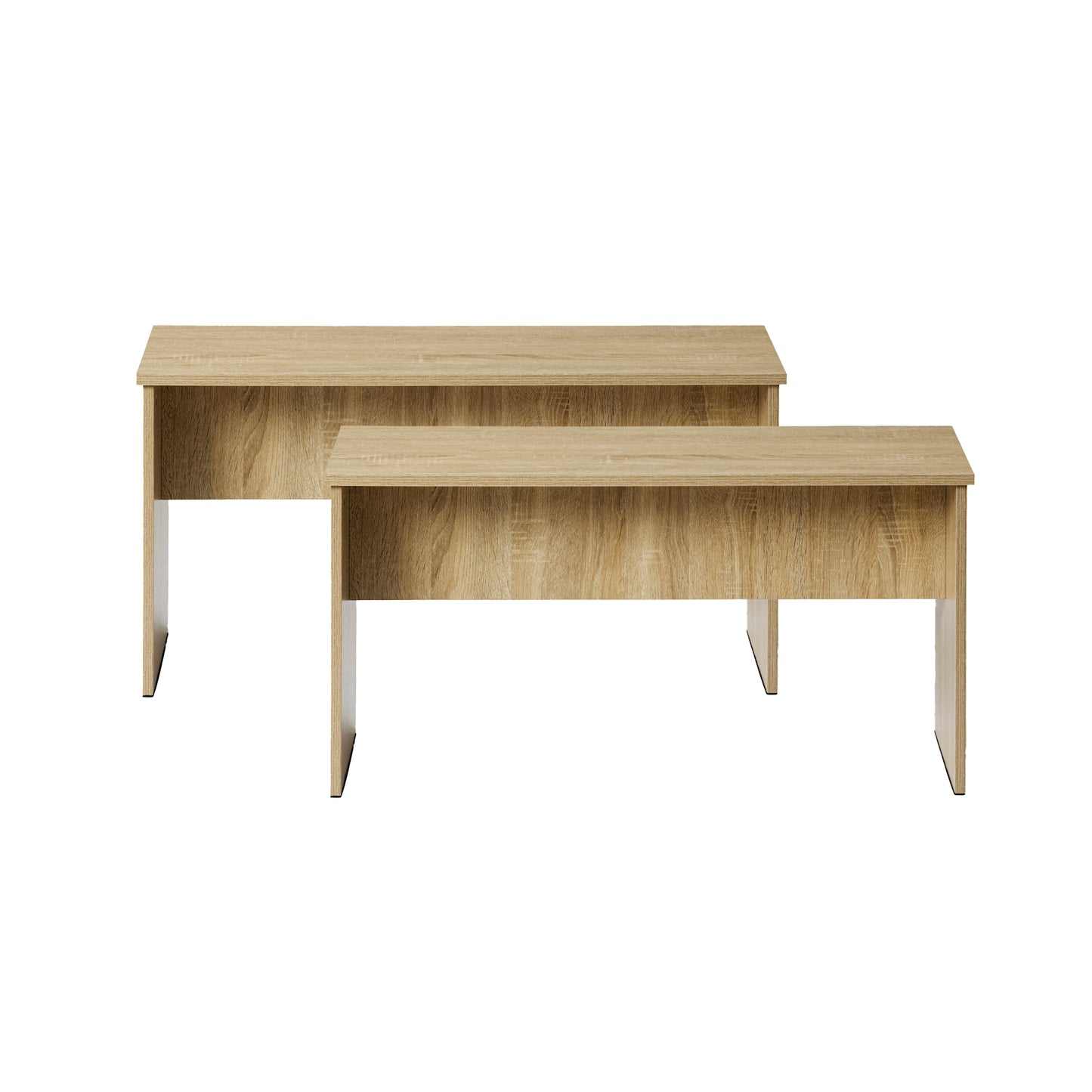 Eetkamerbank lang met 90cm set van 2 - EIKEN/Wit/Zwart-HYBLA