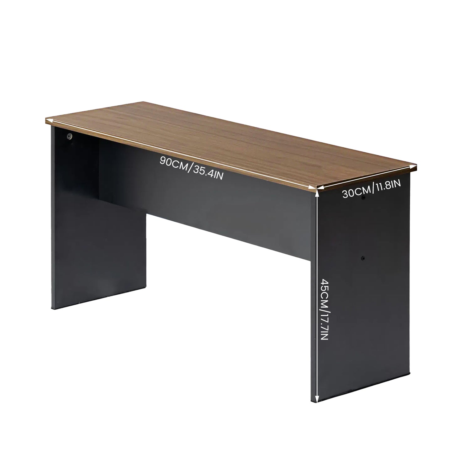 Eetkamerbank lang met 90cm set van 2 - EIKEN/Wit/Zwart-HYBLA