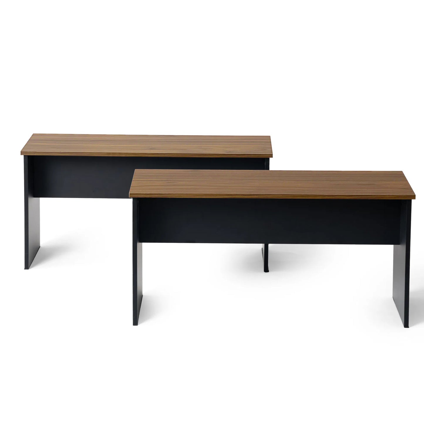 Eetkamerbank lang met 90cm set van 2 - EIKEN/Wit/Zwart-HYBLA
