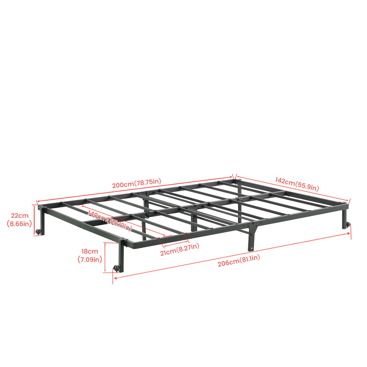 LOWELL Dubbele Vouwbedframe