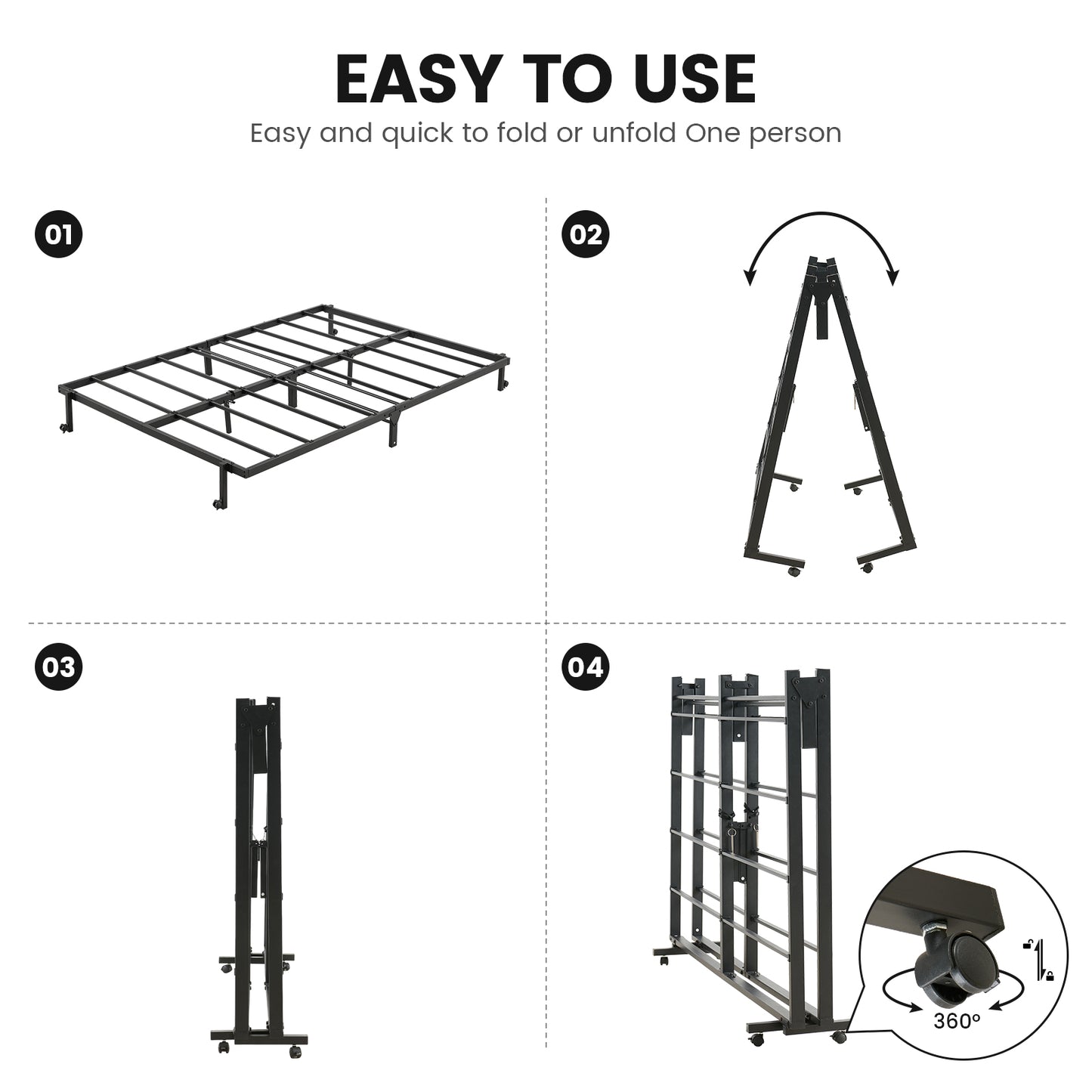 LOWELL Dubbele Vouwbedframe