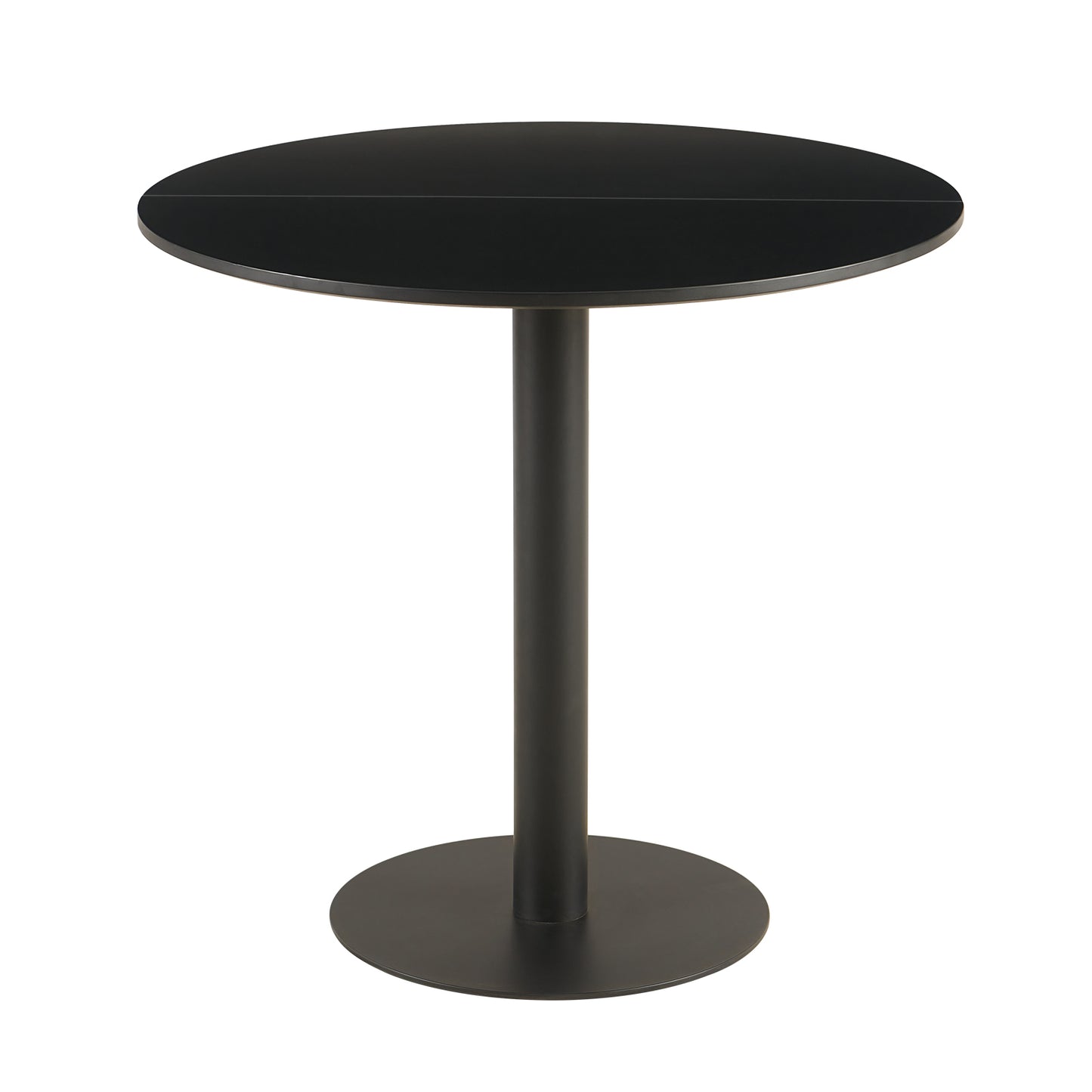 LYMAN Ronde Eettafel 80 cm - Wit/Zwart