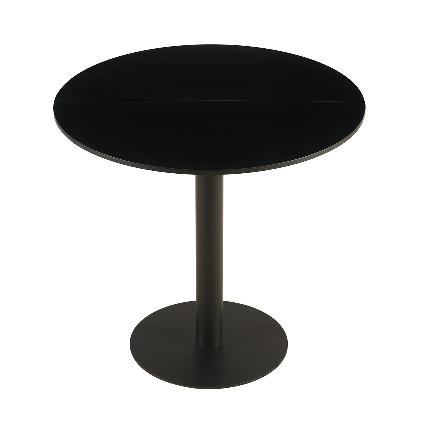 LYMAN Ronde Eettafel 80 cm - Wit/Zwart