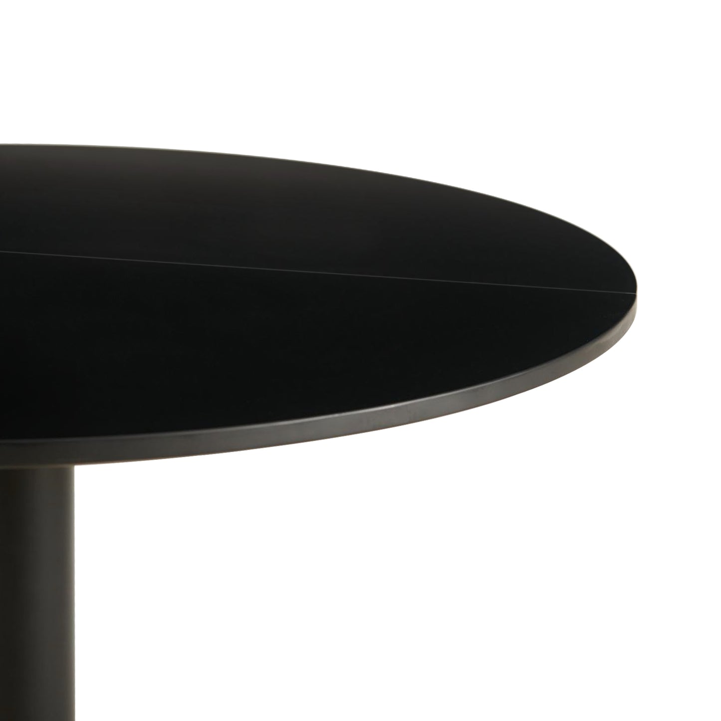 LYMAN Ronde Eettafel 80 cm - Wit/Zwart