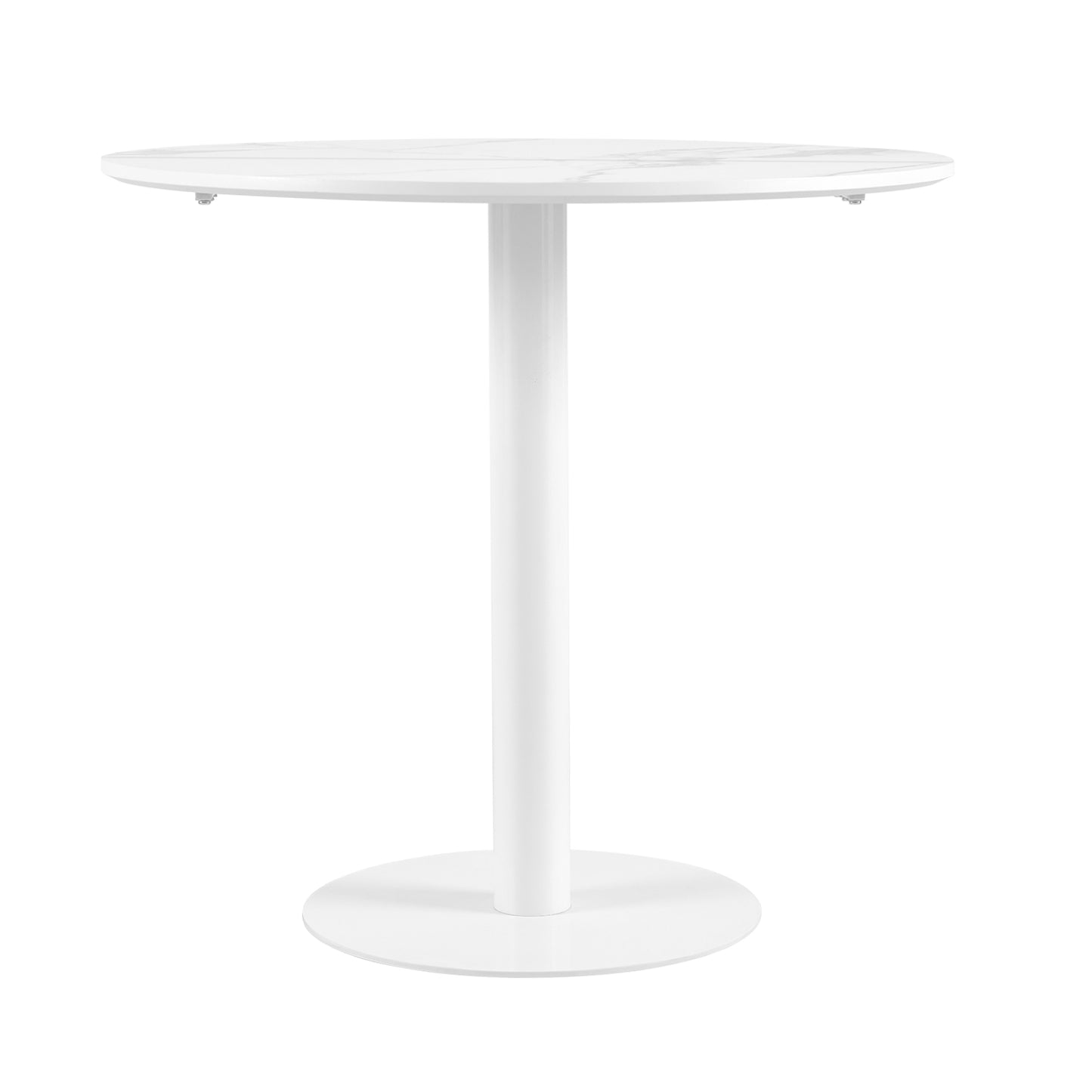 LYMAN Ronde Eettafel 80 cm - Wit/Zwart