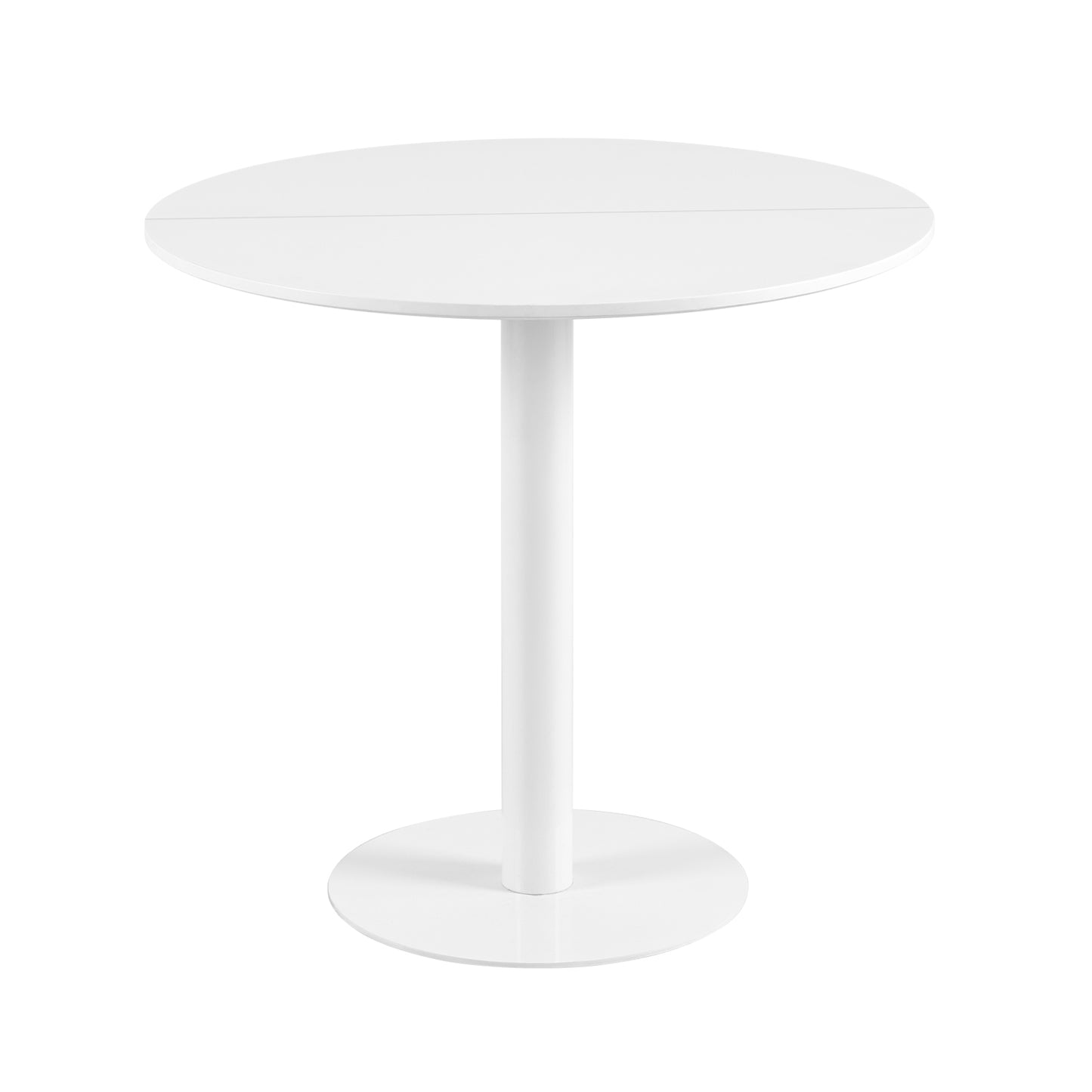 LYMAN Ronde Eettafel 80 cm - Wit/Zwart