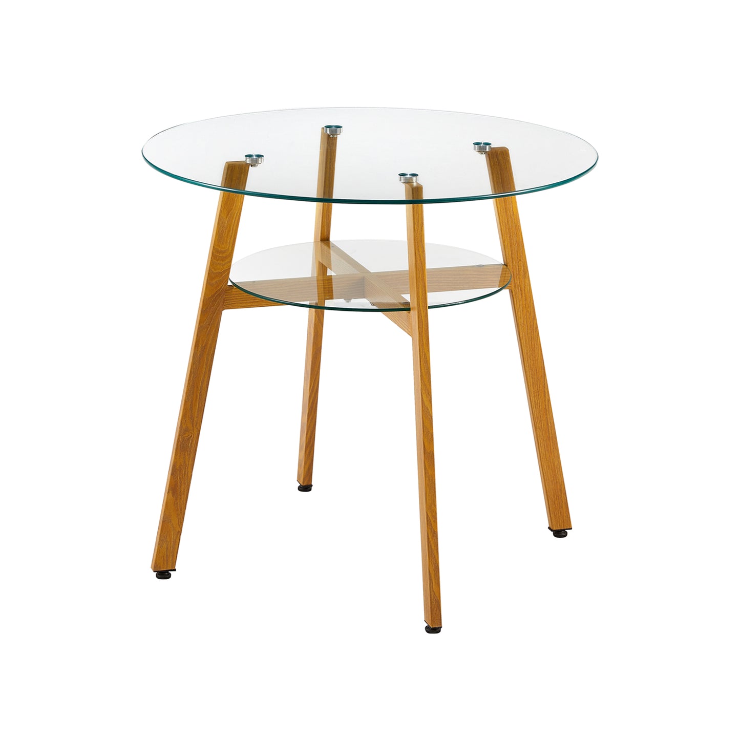Dubbele Ronde Glazen Eettafel met Grote en Kleine Cirkels – MASSA