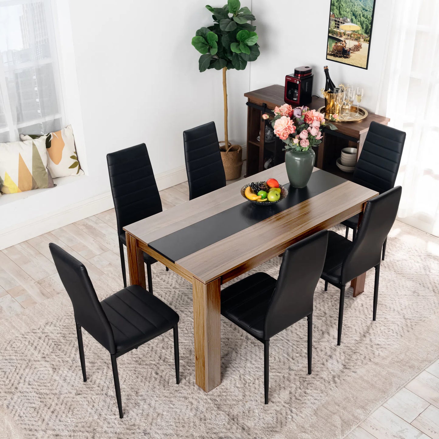 MCCOY Houten Rechthoekige Eettafel met 140cm - Walnoot