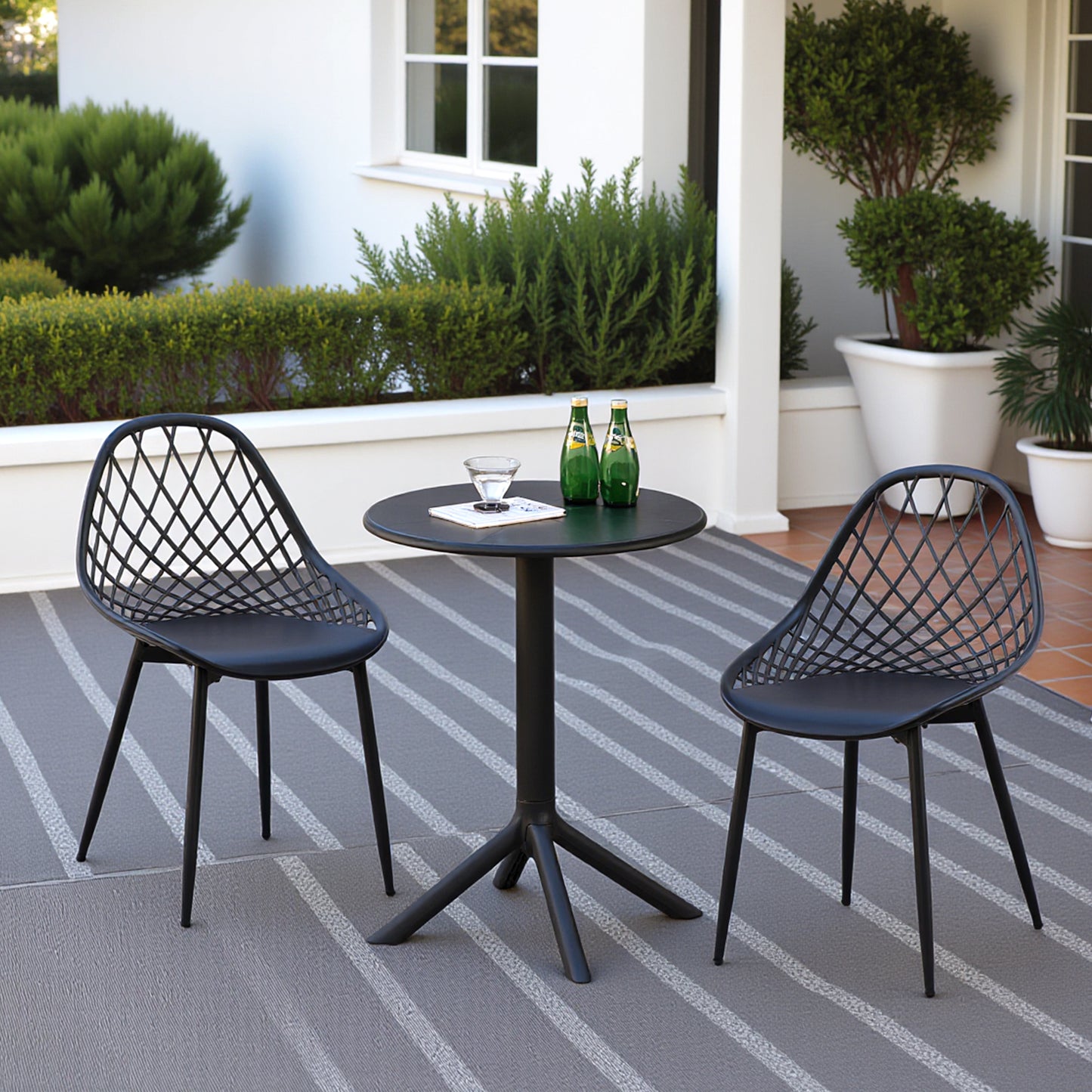 Moderne Cocktailtafel Hoogte 75 cm, Zwart