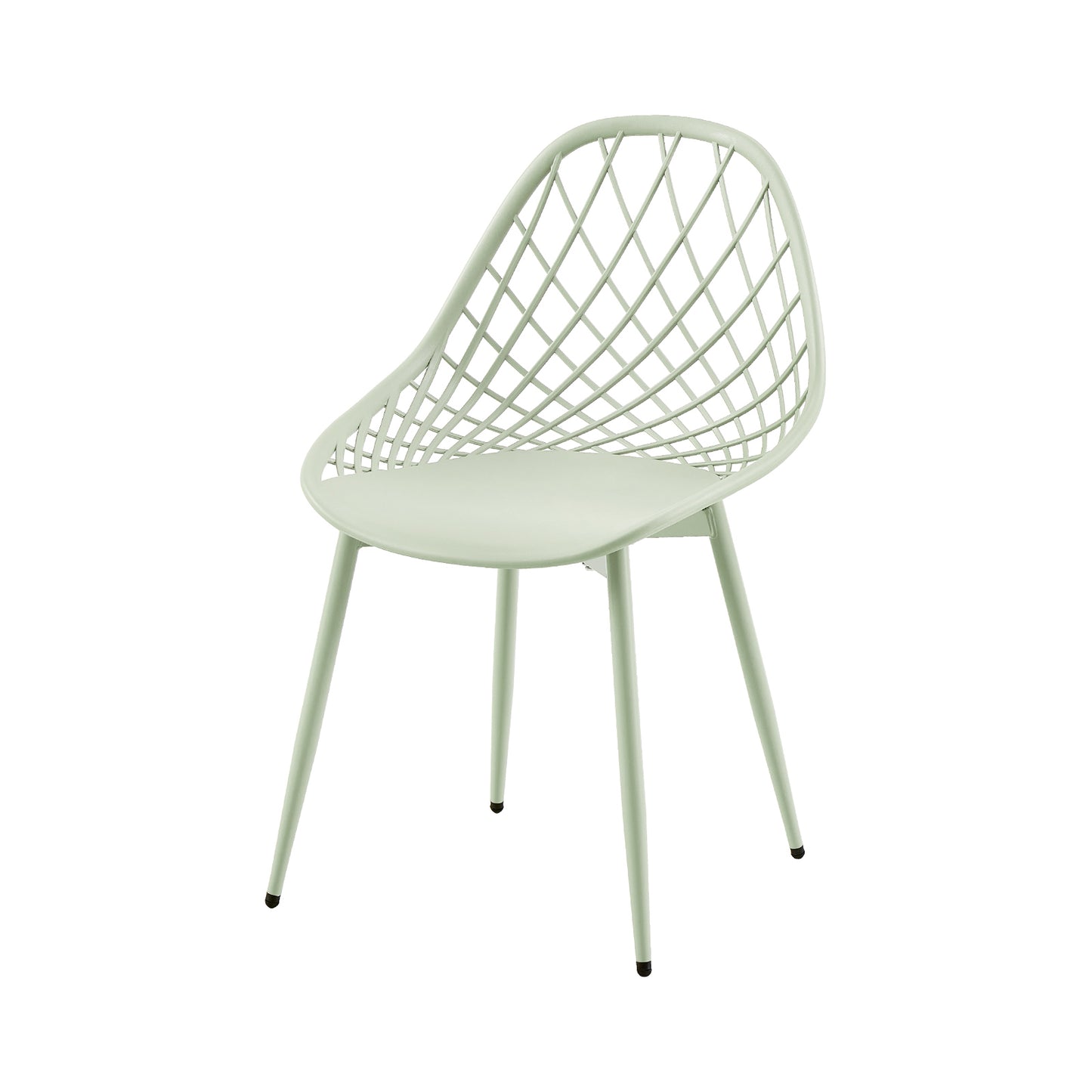 Morandi Kleur Metalen Bijzetstoel (Set van 4) - Bonenpasta/Ice cream groen/Khaki-MILAN
