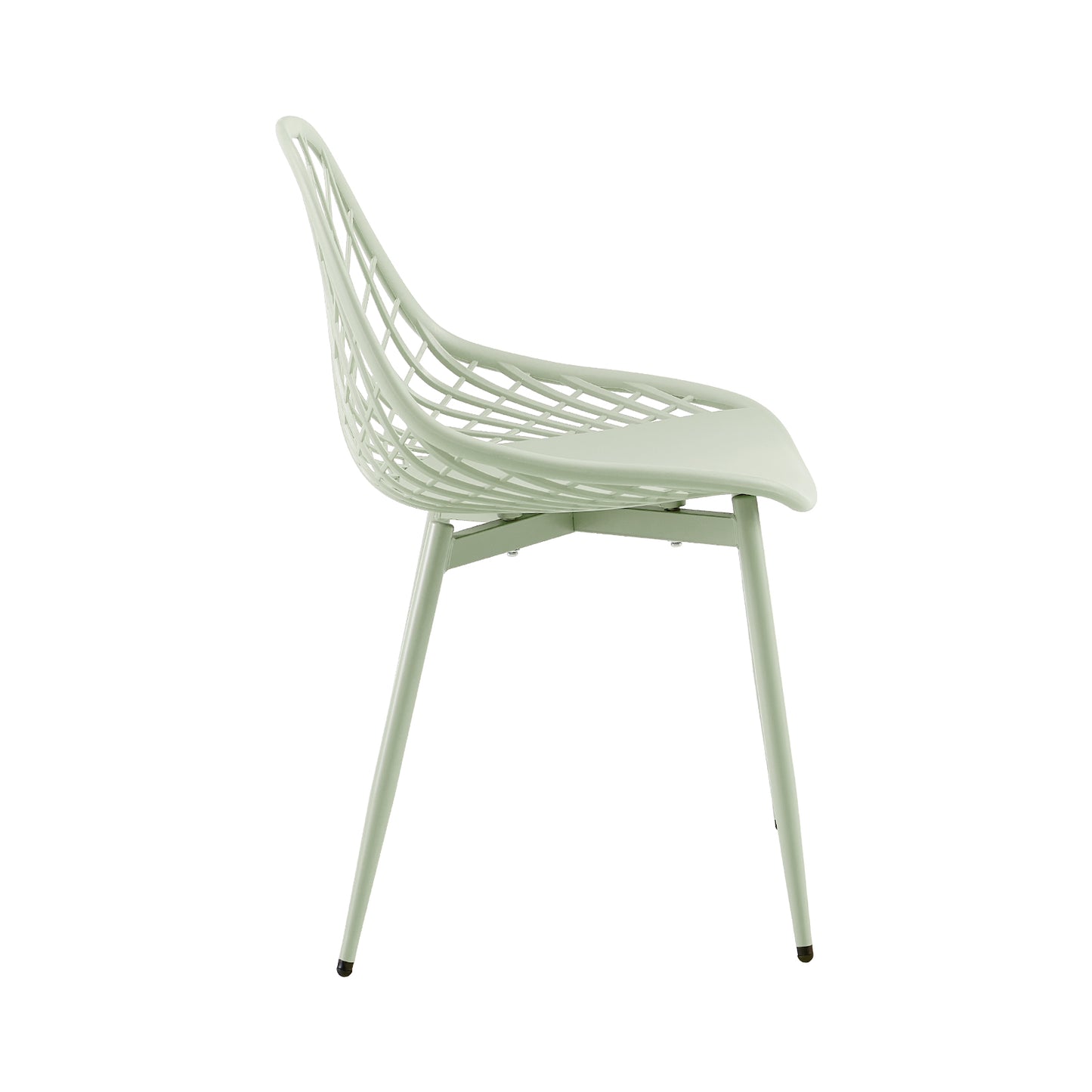 Morandi Kleur Metalen Bijzetstoel (Set van 4) - Bonenpasta/Ice cream groen/Khaki-MILAN