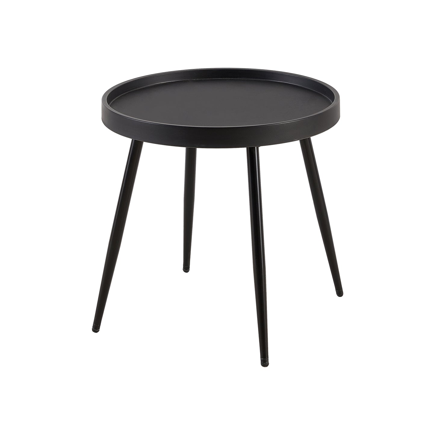 MILAN Metalen eettafel en stoelenset - Zwart/Wit