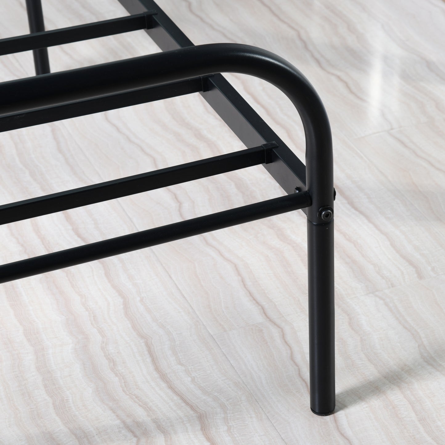 MILO Enkel/Dubbel Metalen Bedframe - Zwart