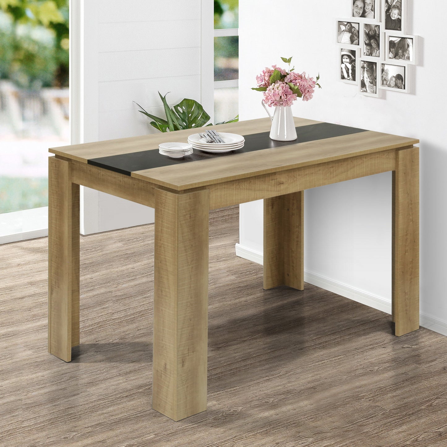 MUSK Eettafel met 110cm/120cm/140cm/160cm - Zwart