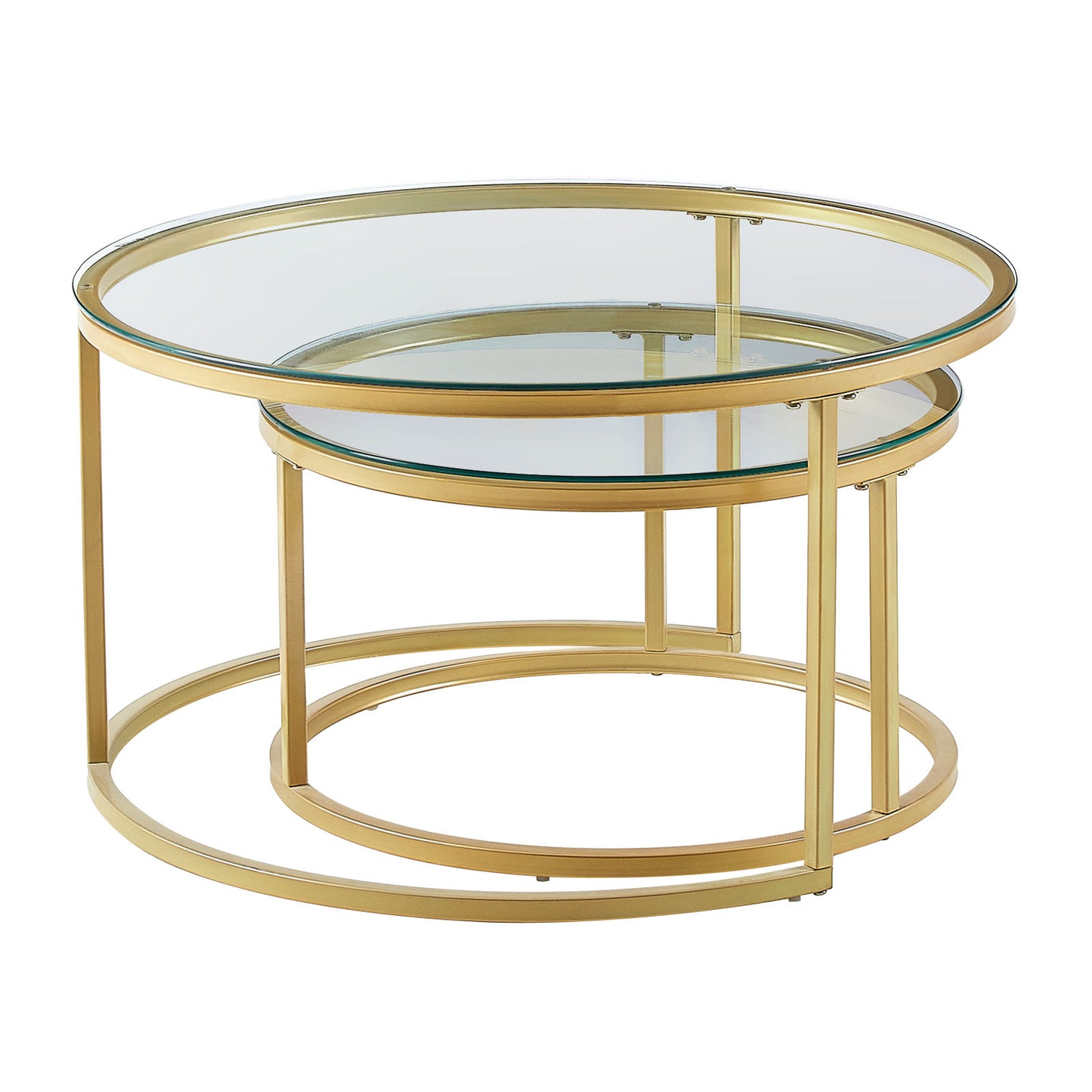 NAPLES Nestbare Salontafel- Goud/Zwart