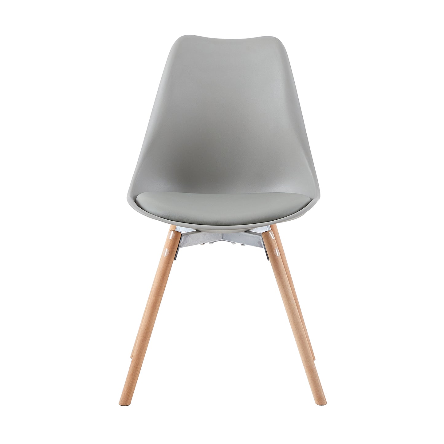 OATS Side Chair met Beuken Poten (Set van 4/6) - Zwart/Wit/Grijs