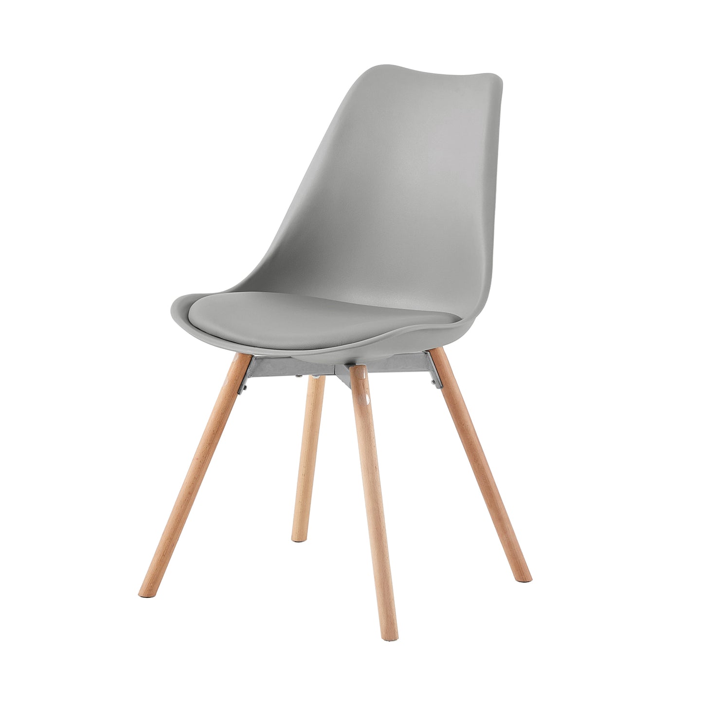 OATS Side Chair met Beuken Poten (Set van 4/6) - Zwart/Wit/Grijs