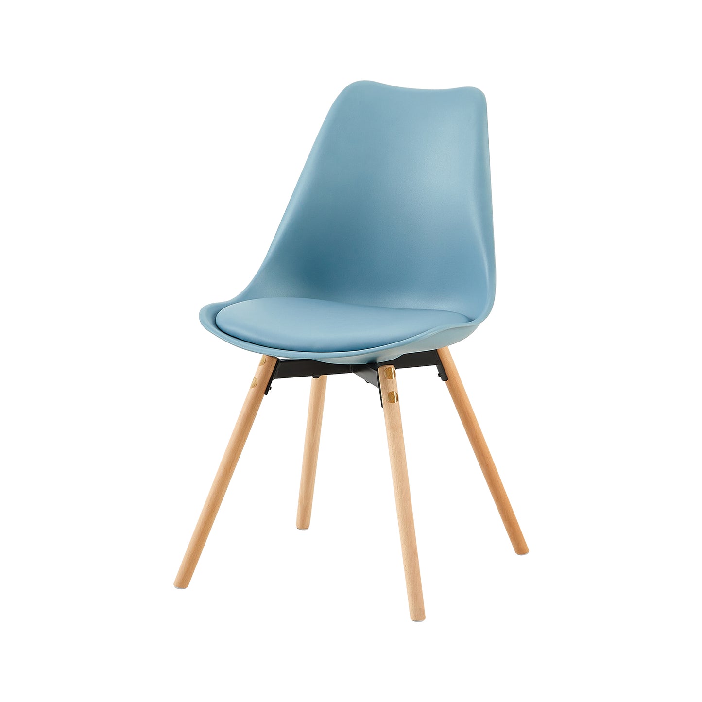 OATS Set van 4/6 Zijdelingse Accentstoelen – Lichtgrijs Blauw / Donkergrijs Blauw/Groen ijs